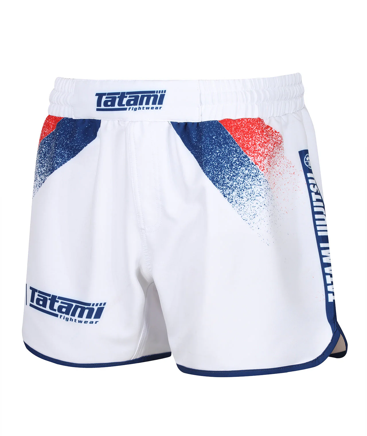 Abstract High Cut Shorts - White & Navy - Image 3