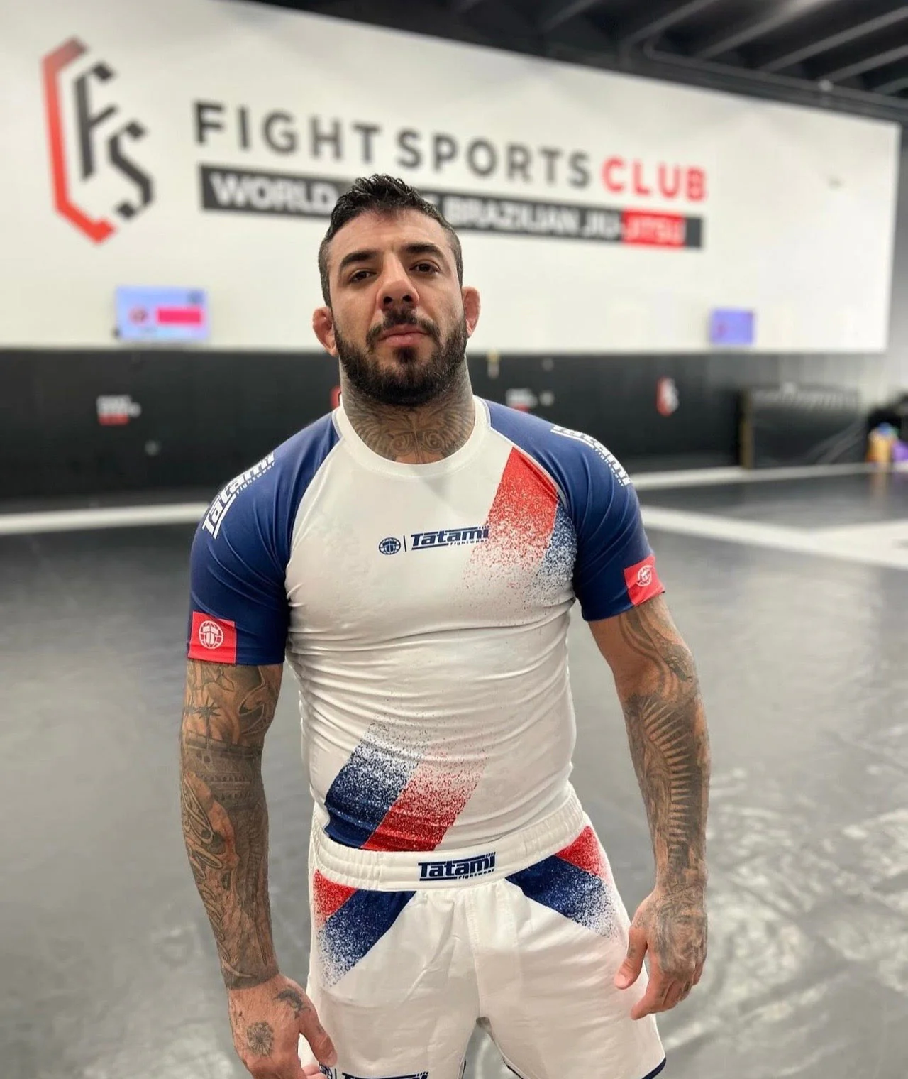 Abstract Rash Guard - White & Navy - Image 2