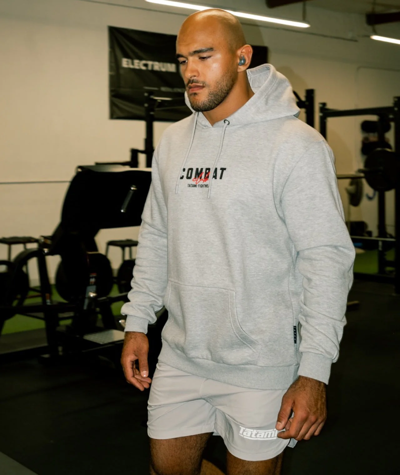 Combat Club Hoodie - Grey - Image 6