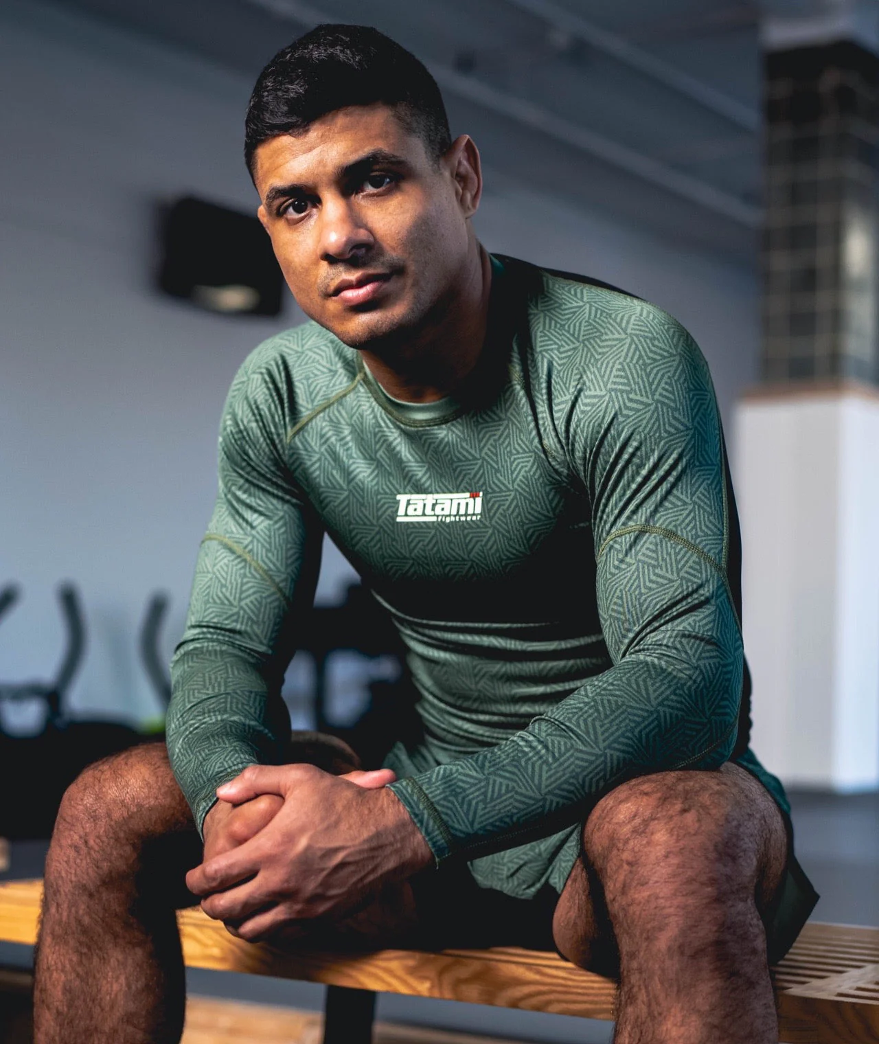Dimension Long Sleeve Rash Guard - Green - Image 2