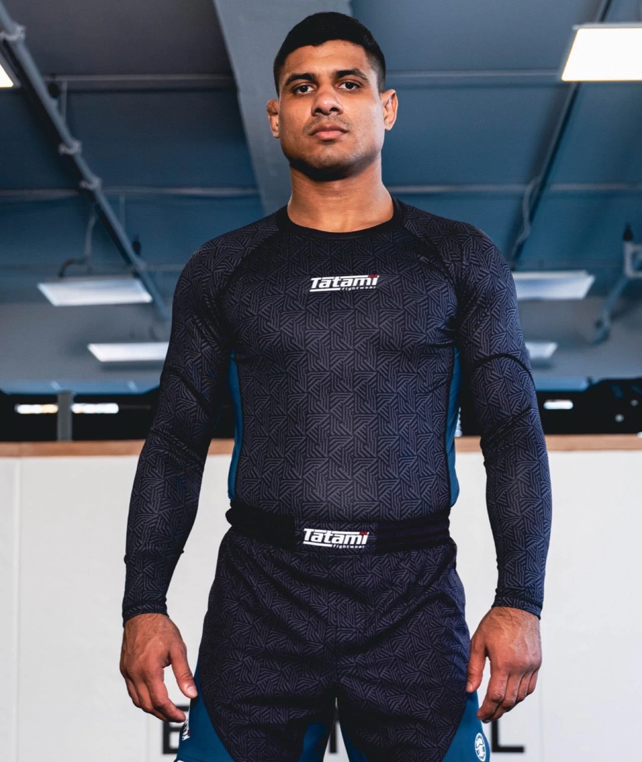 Dimension Long Sleeve Rash Guard - Petrol Blue - Image 2
