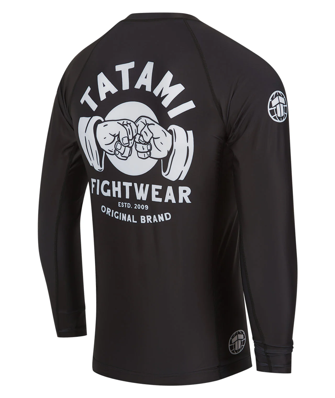 Fist Bump Long Sleeve Rash Guard - Black - Image 4
