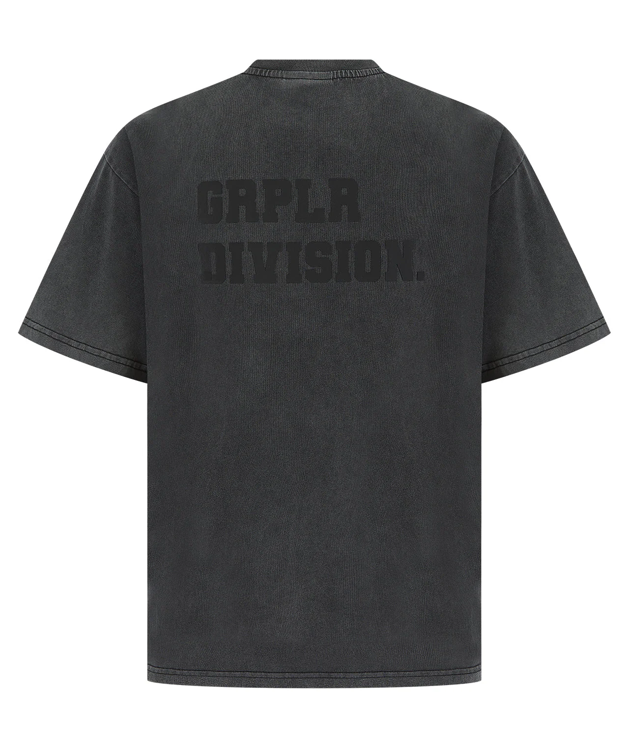 GRPLR Division Oversized Stone Washed T-Shirt - Grey - Image 3