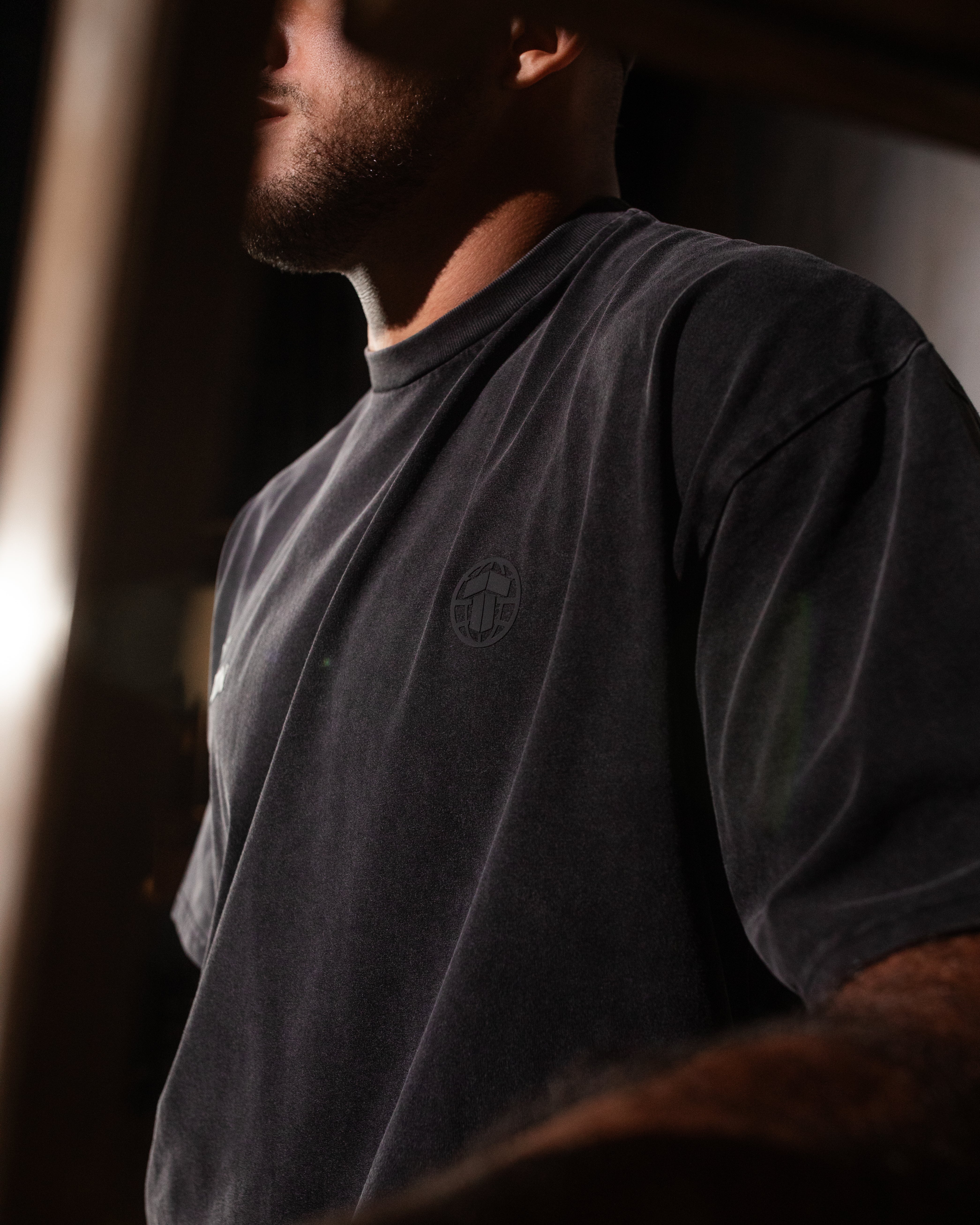 GRPLR Division Oversized Stone Washed T-Shirt - Grey - Image 8