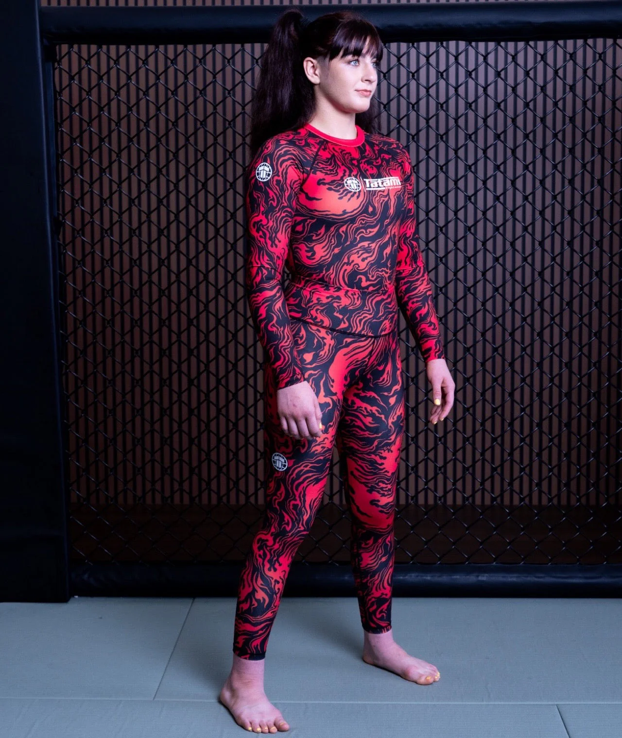 Ladies Helena Leggings - Lava Red - Image 8