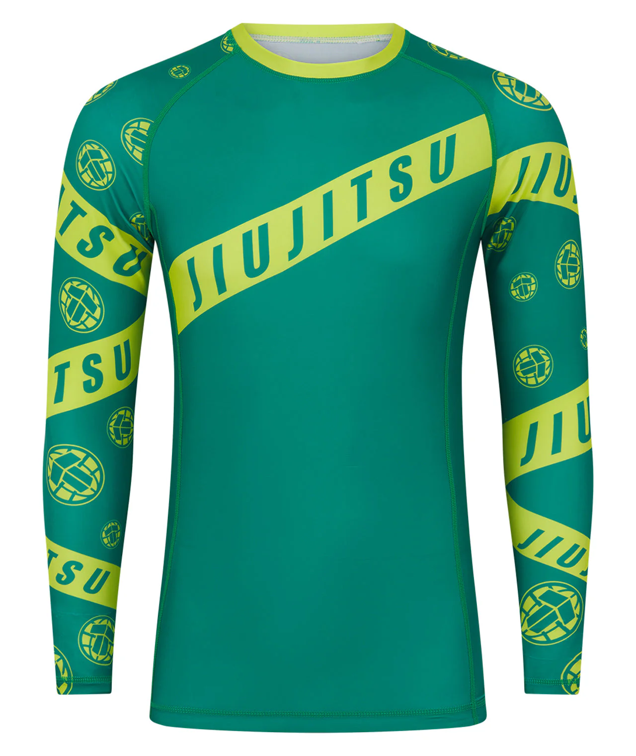 Helena Taped Rash Guard - Green & Yellow