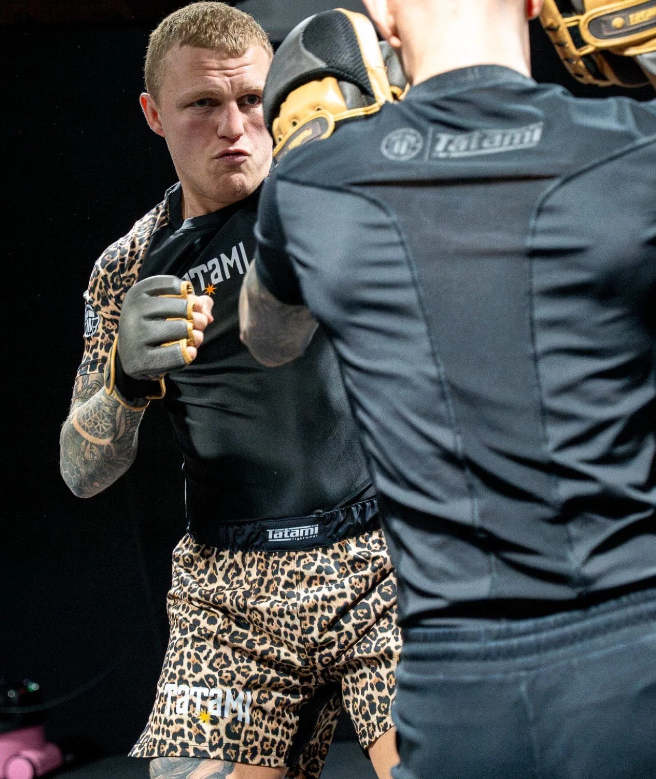 High Split MMA Shorts - Leopard - Image 6
