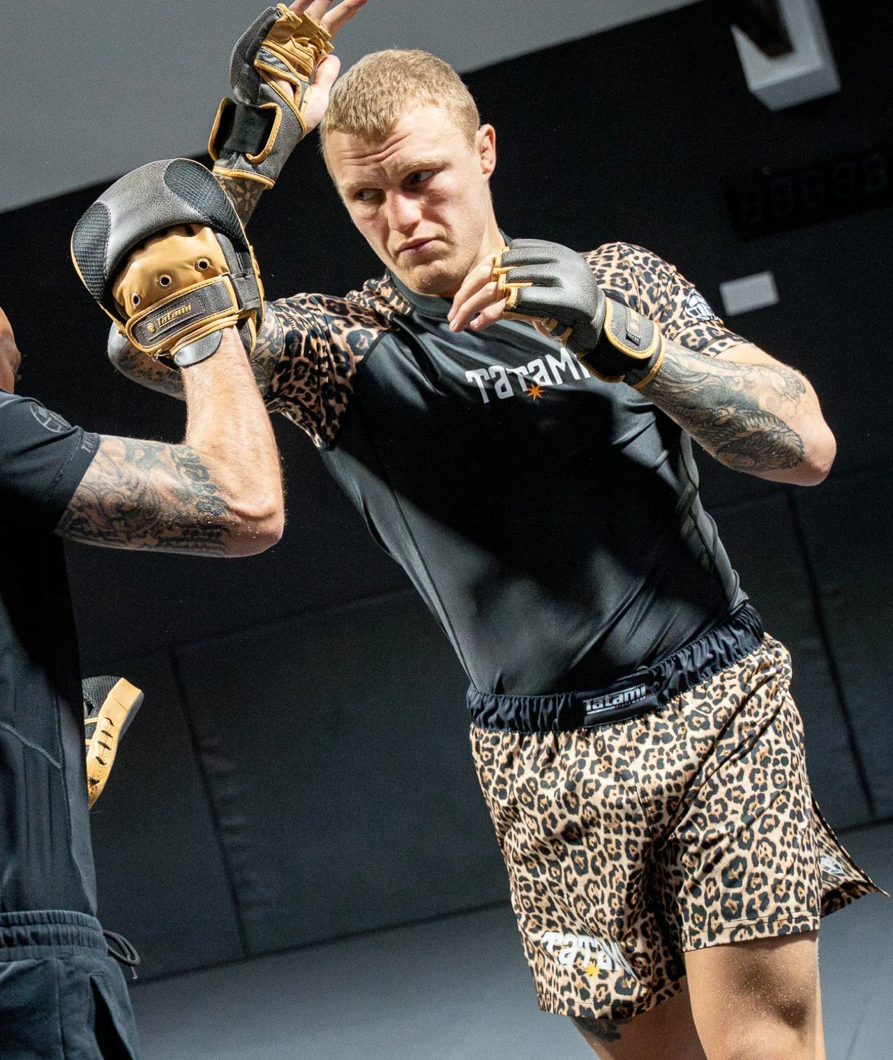 High Split MMA Shorts - Leopard - Image 7