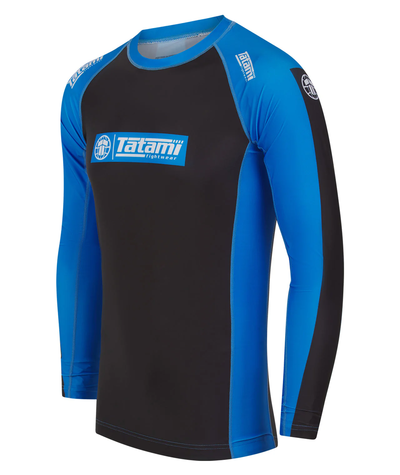 IBJJF Ranked Long Sleeve Rash Guard - Blue - Image 2