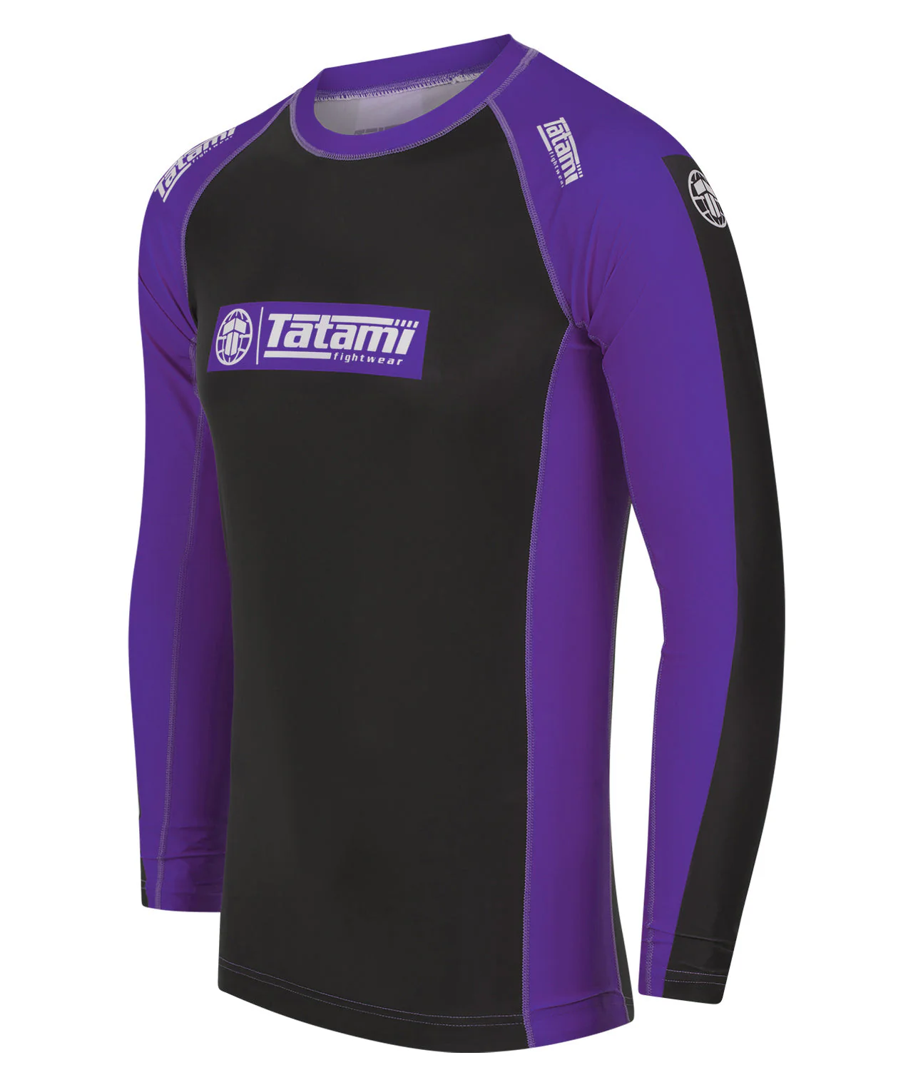 IBJJF Ranked Long Sleeve Rash Guard - Purple - Image 2