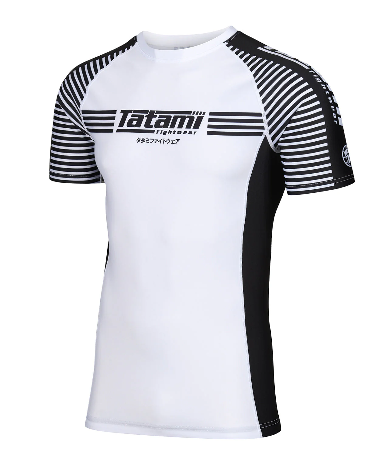 IBJJF Ranked Rash Guard - Black & White - Image 3