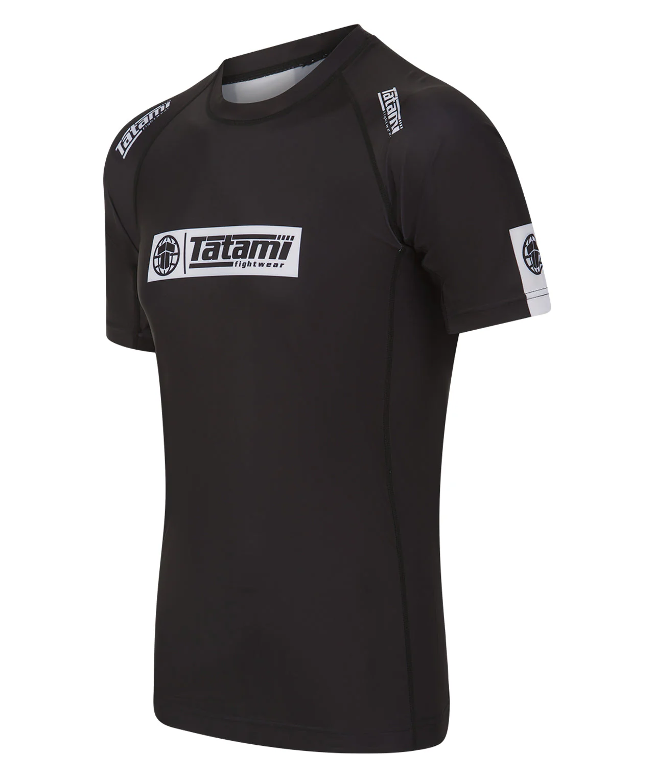 IBJJF Ranked Short Sleeve Rash Guard - Black - Image 2