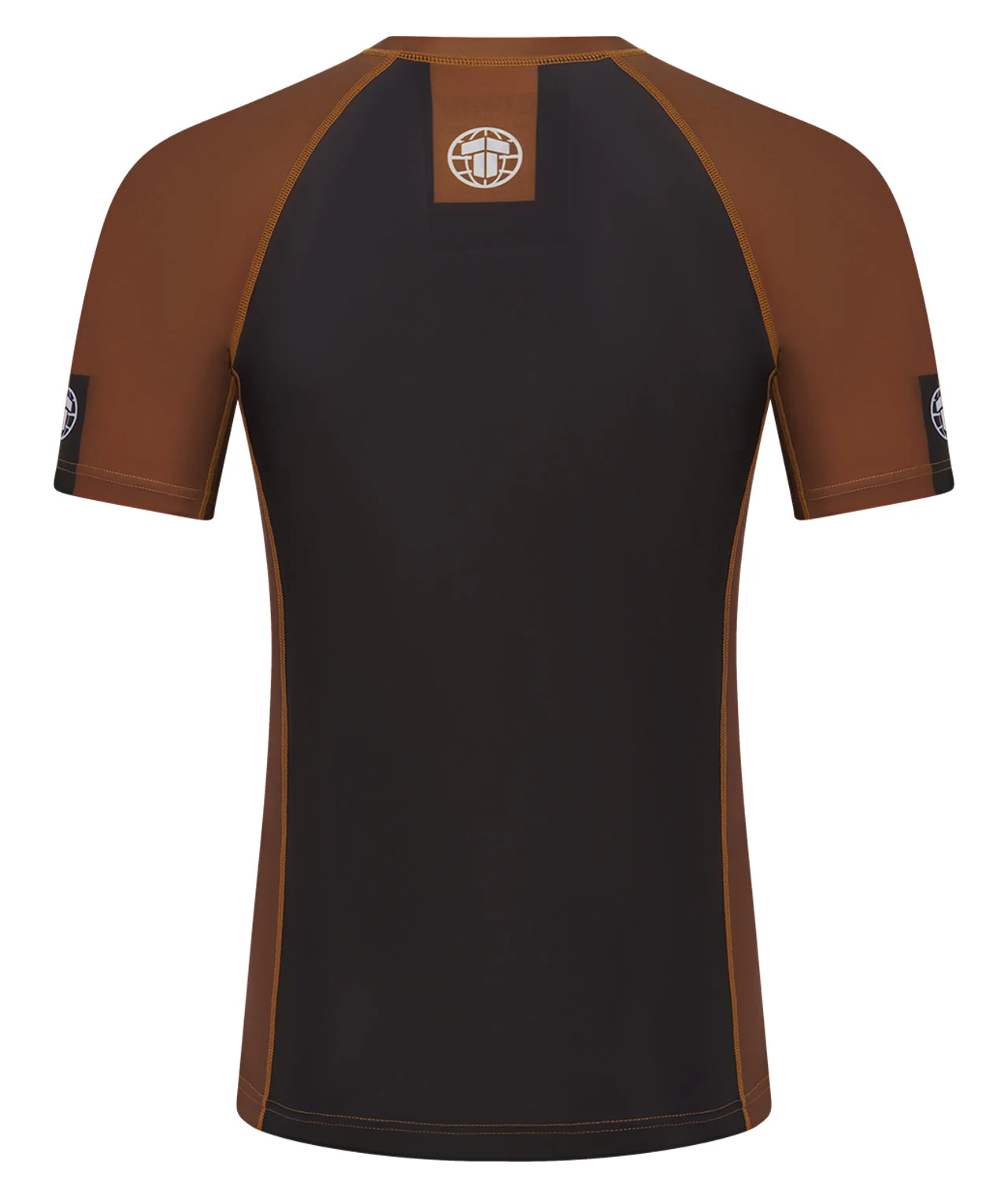 IBJJF Ranked Short Sleeve Rash Guard - Brown - Image 3