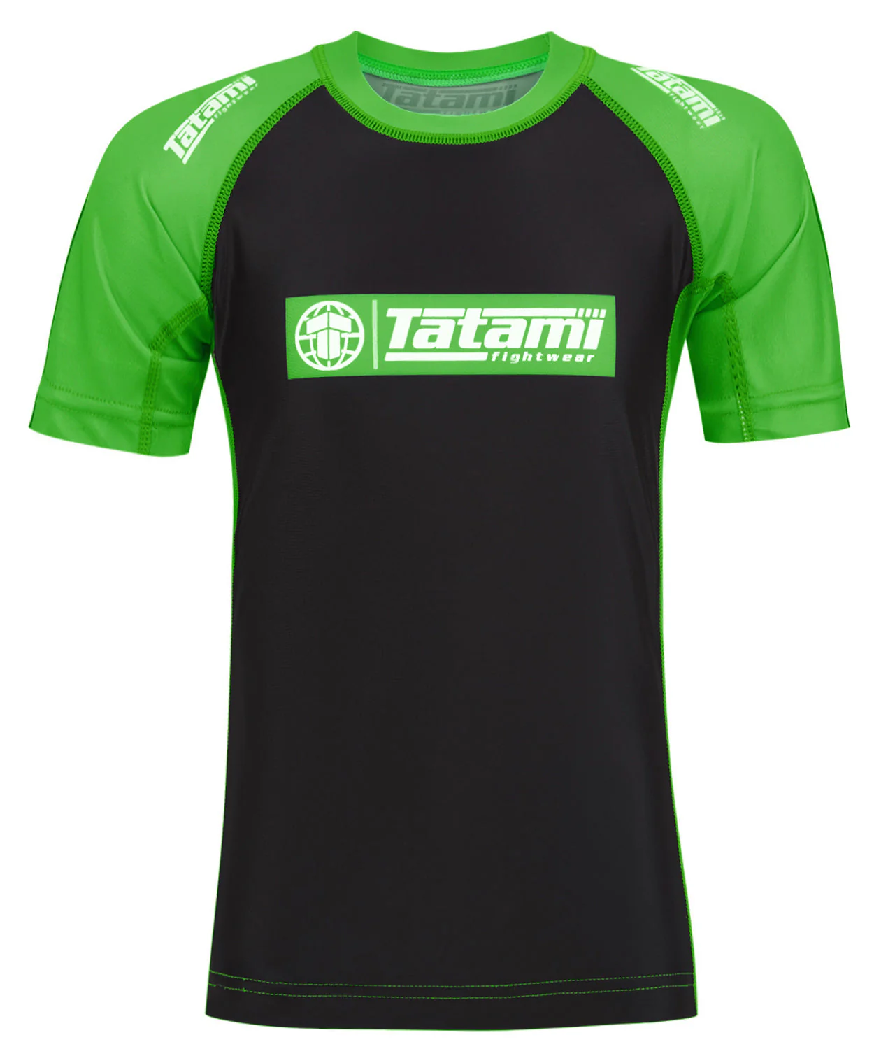 IBJJF Ranked Short Sleeve Rash Guard - Green