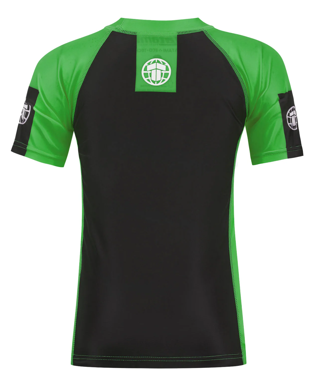 IBJJF Ranked Short Sleeve Rash Guard - Green - Image 3