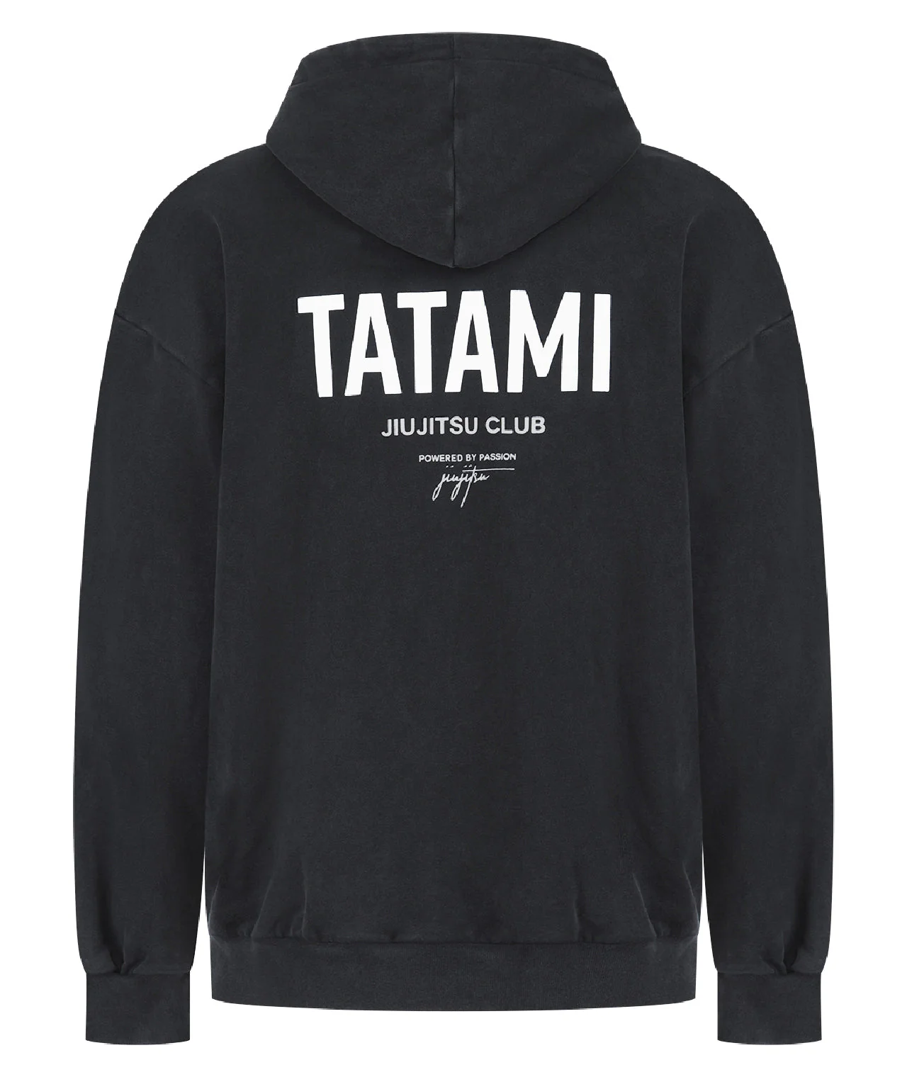 JJ Club Oversized Stonewashed Cotton Hoodie - Grey - Image 3