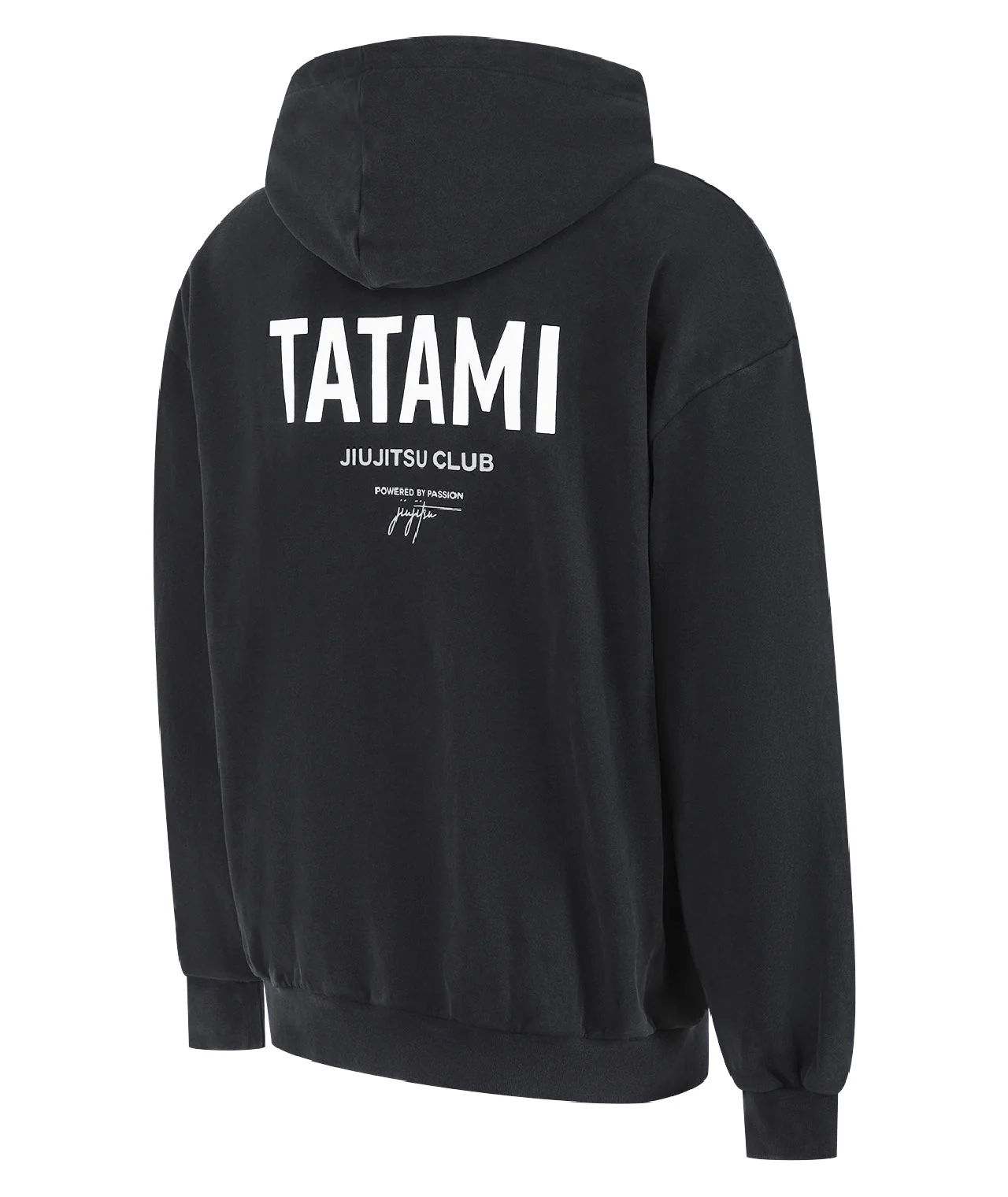 JJ Club Oversized Stonewashed Cotton Hoodie - Grey - Image 5