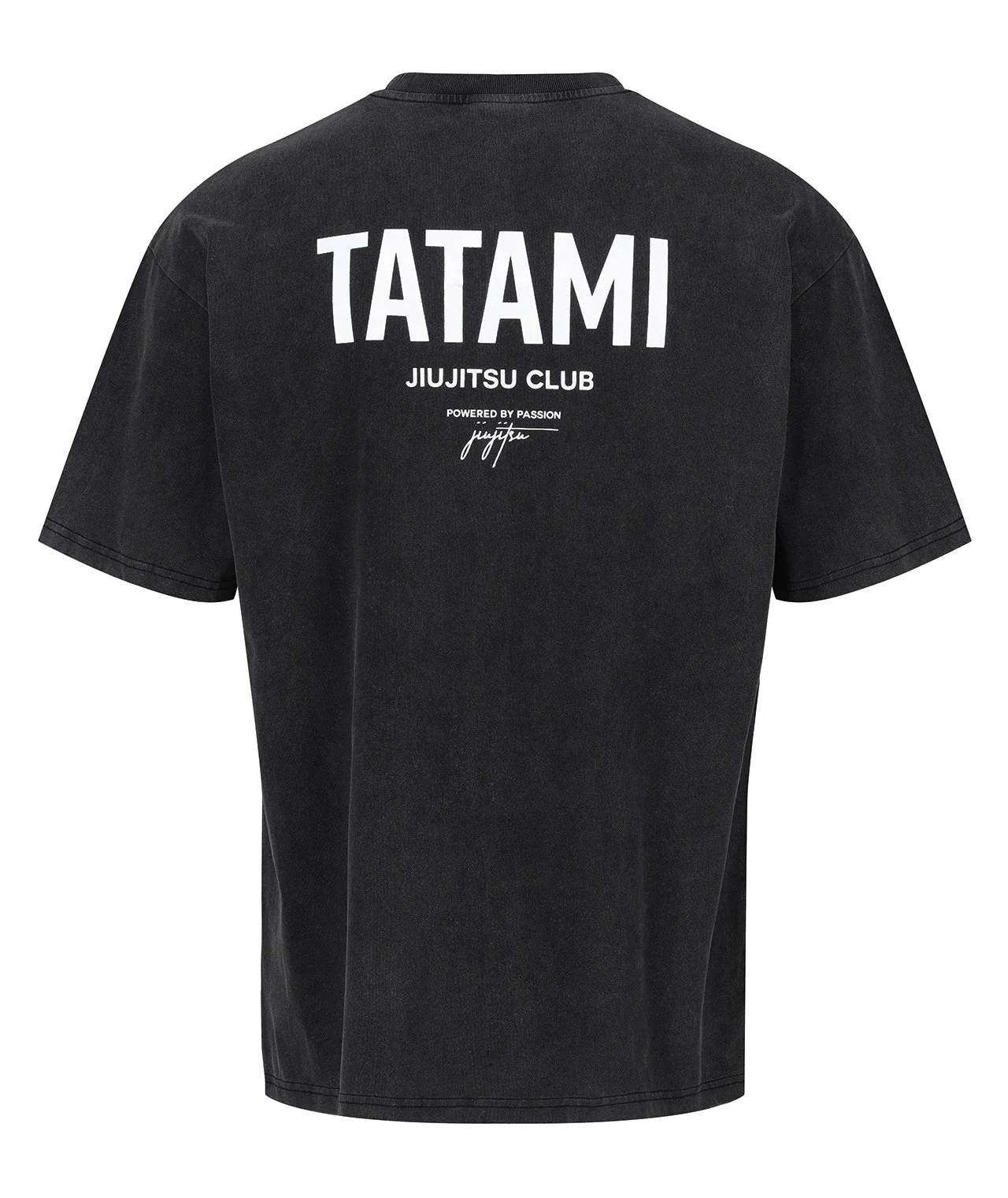 JJ Club Oversized Stonewashed Cotton T-Shirt - Grey - Image 3