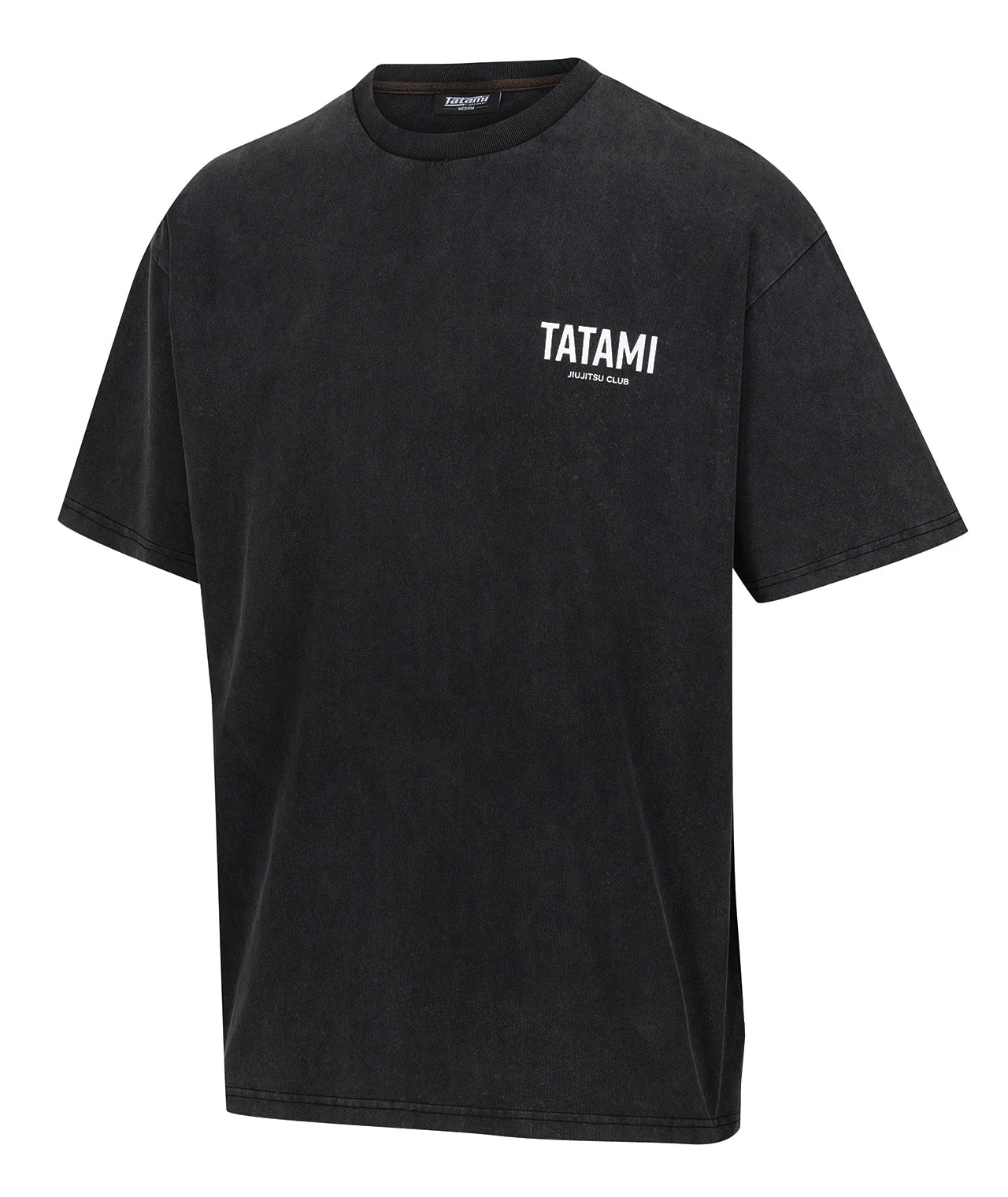 JJ Club Oversized Stonewashed Cotton T-Shirt - Grey - Image 4