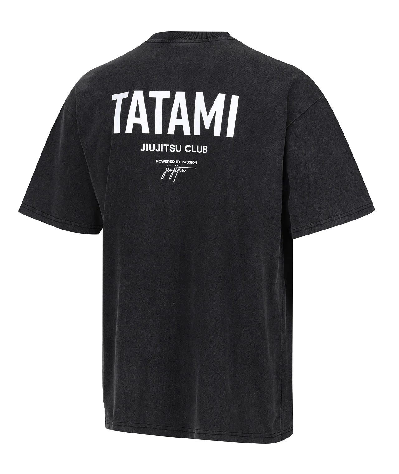 JJ Club Oversized Stonewashed Cotton T-Shirt - Grey - Image 5