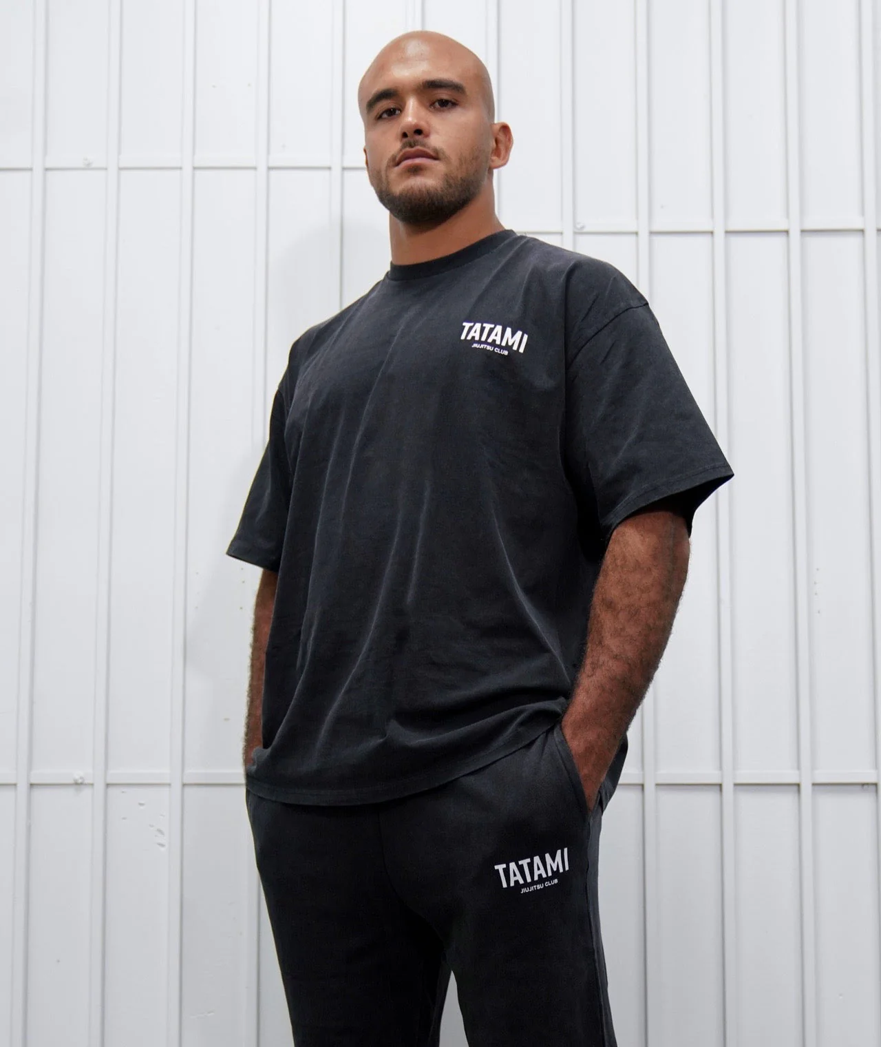 JJ Club Oversized Stonewashed Cotton T-Shirt - Grey - Image 6