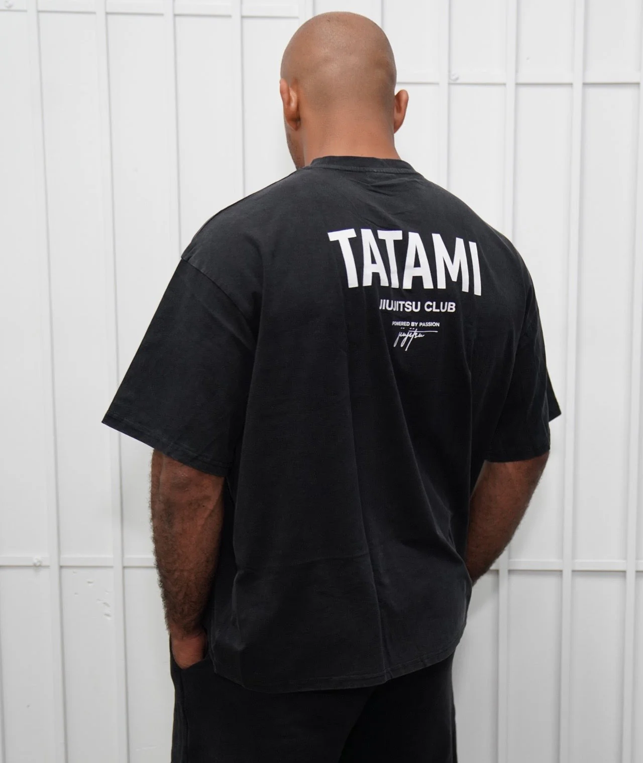 JJ Club Oversized Stonewashed Cotton T-Shirt - Grey - Image 7