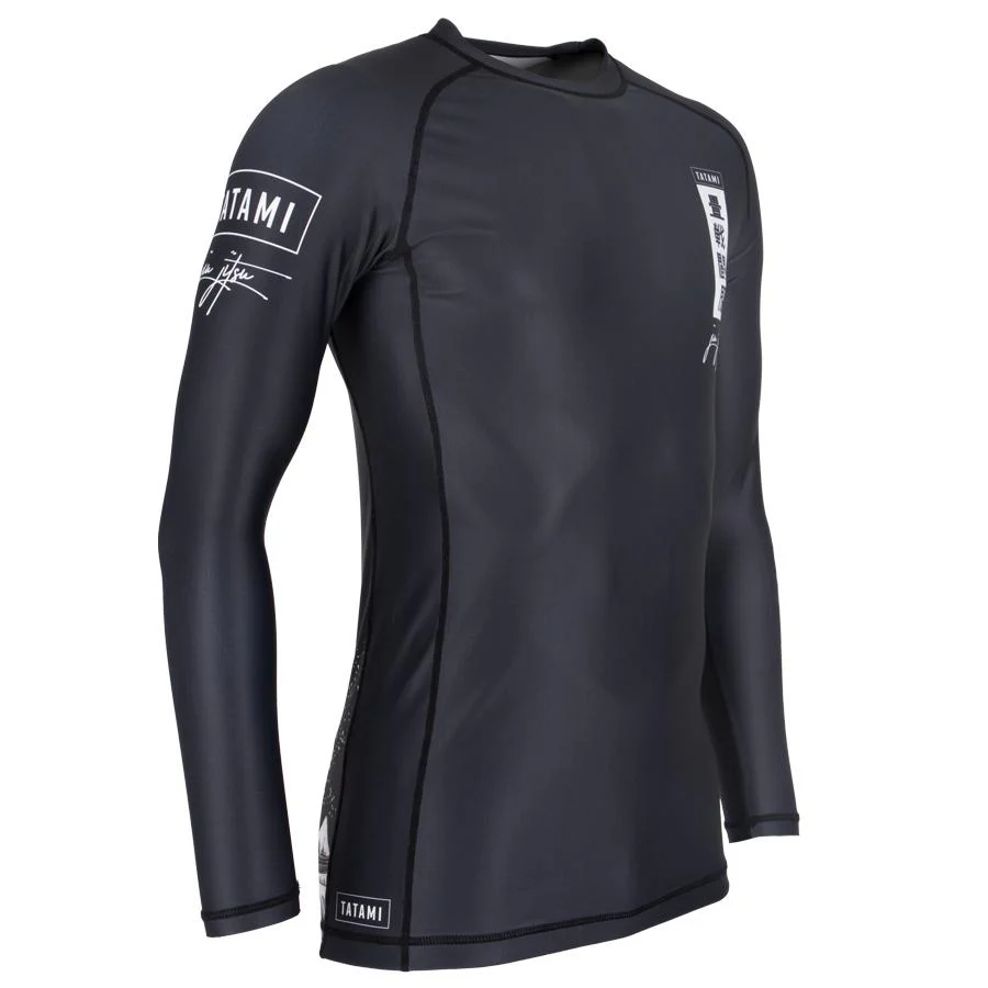 Kanagawa Long Sleeve Rash Guard - Black - Image 4