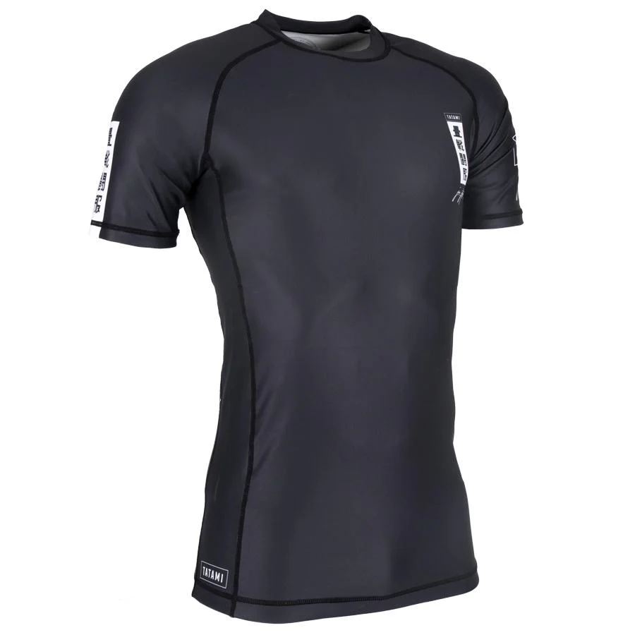 Kanagawa Short Sleeve Rash Guard - Black - Image 3