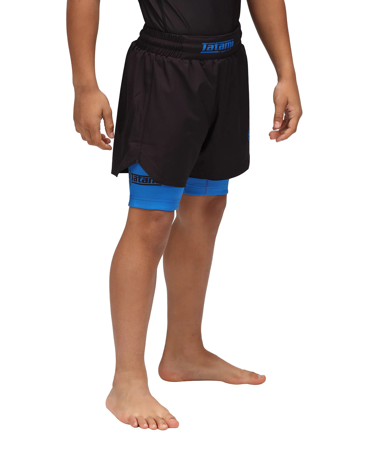 Kids Dual Layer Grappling Shorts - Blue - Image 5
