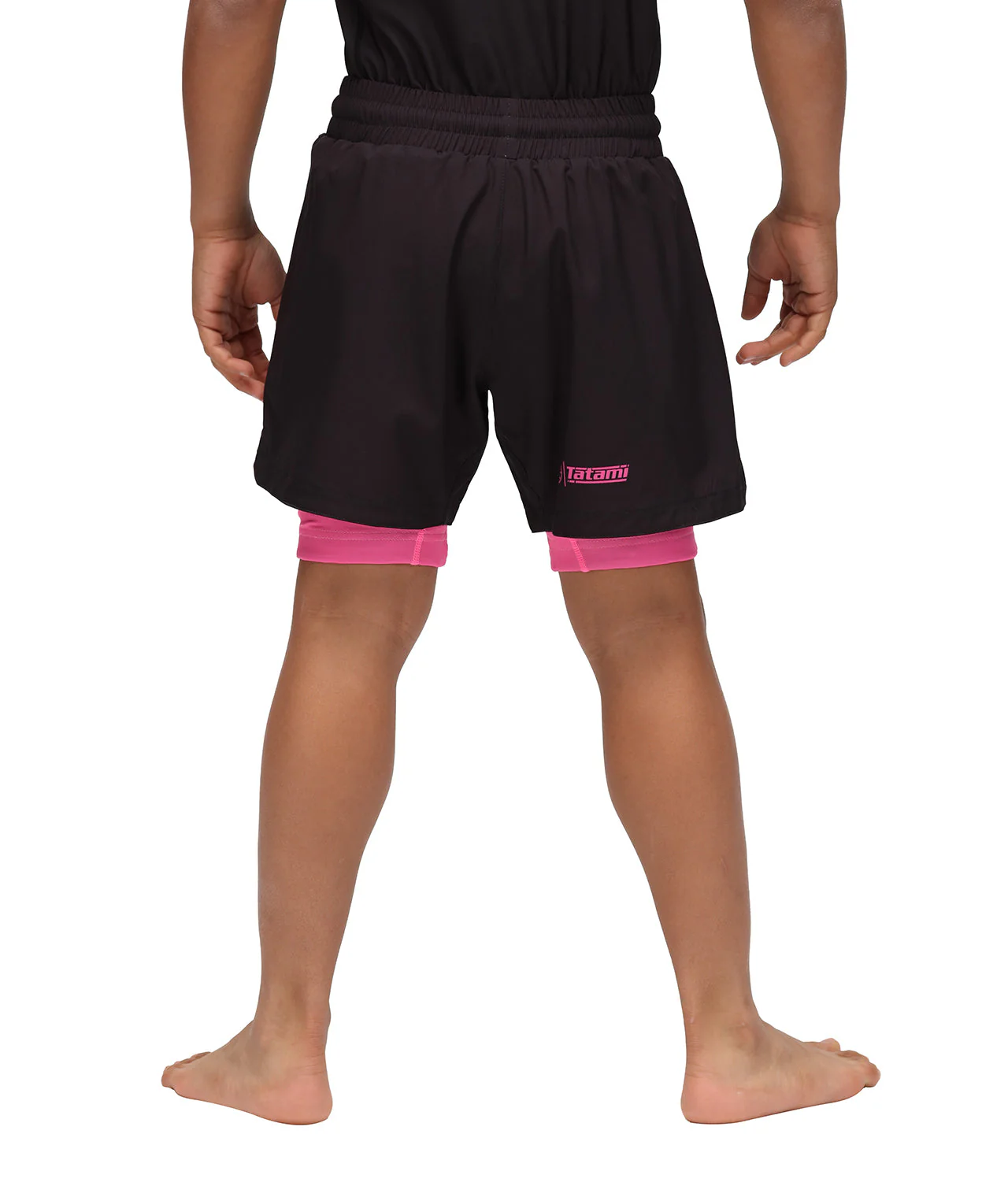Kids Dual Layer Grappling Shorts - Pink - Image 3