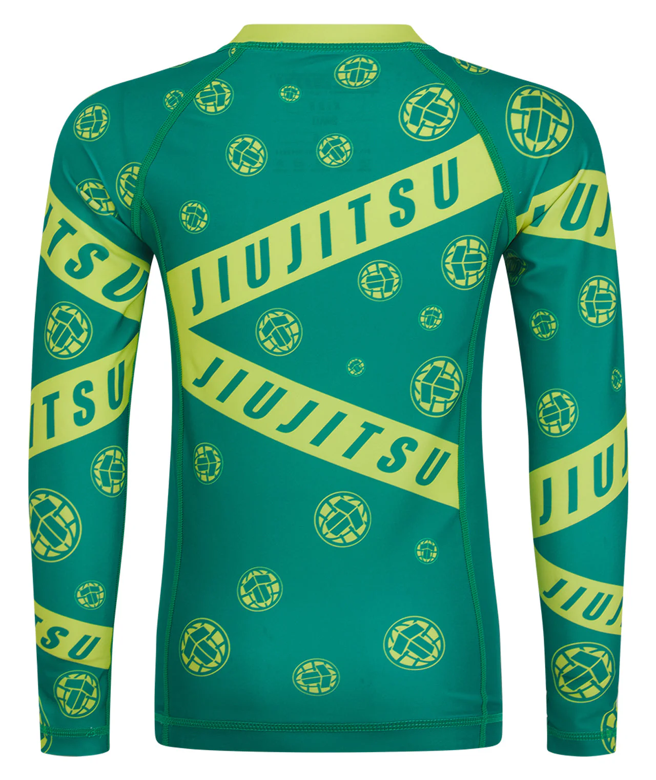 Kids Helena Taped Rash Guard - Green & Yellow - Image 2