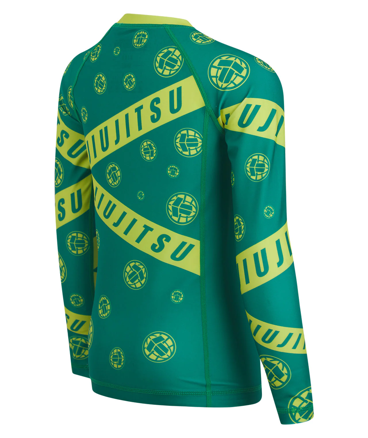 Kids Helena Taped Rash Guard - Green & Yellow - Image 4
