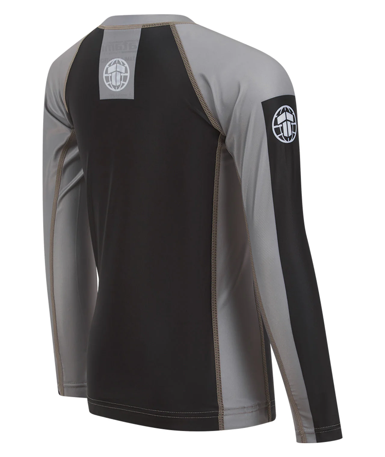 Kids IBJJF Ranked Long Sleeve Rash Guard - Grey - Image 4