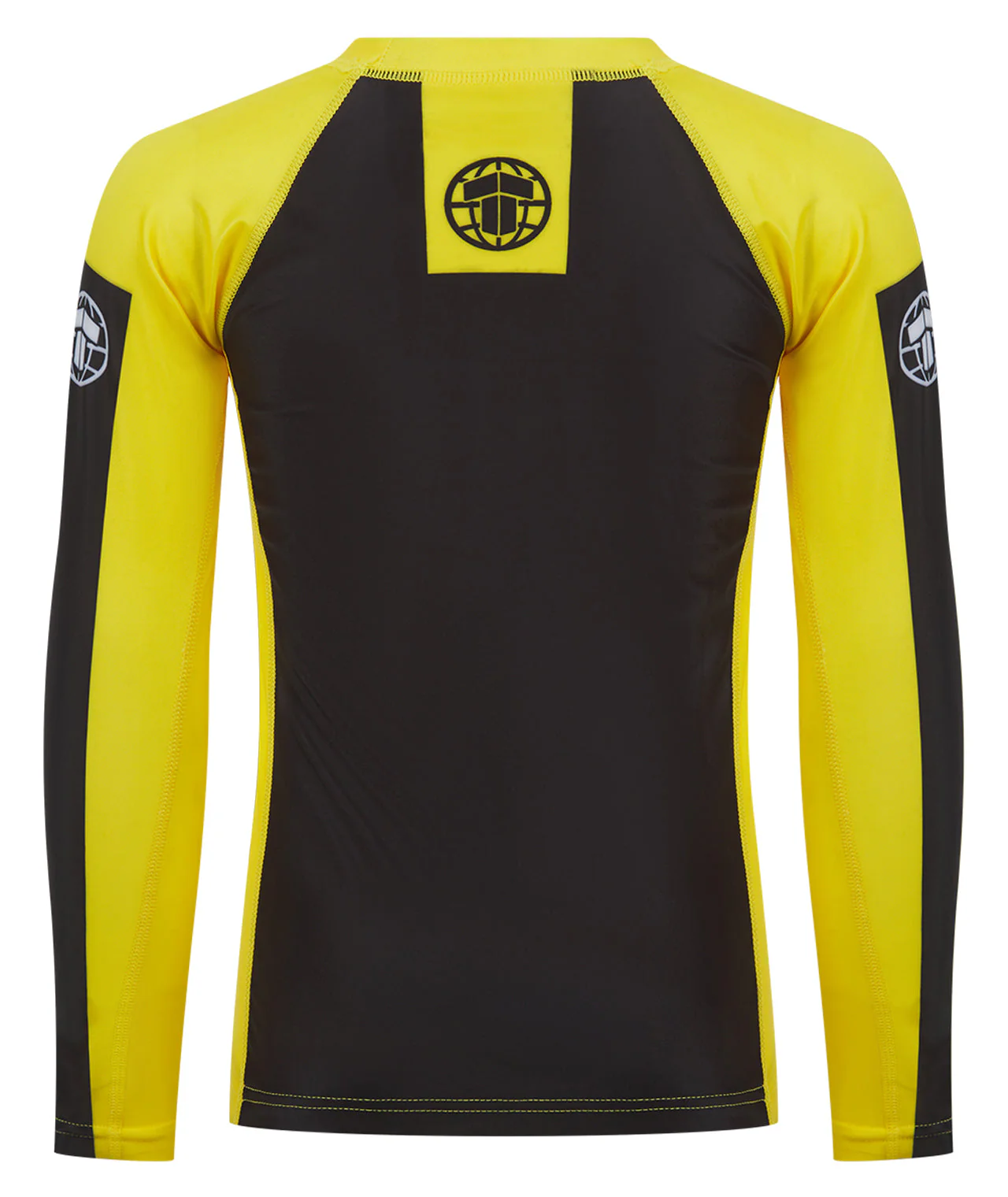 Kids IBJJF Ranked Long Sleeve Rash Guard - Yellow - Image 3