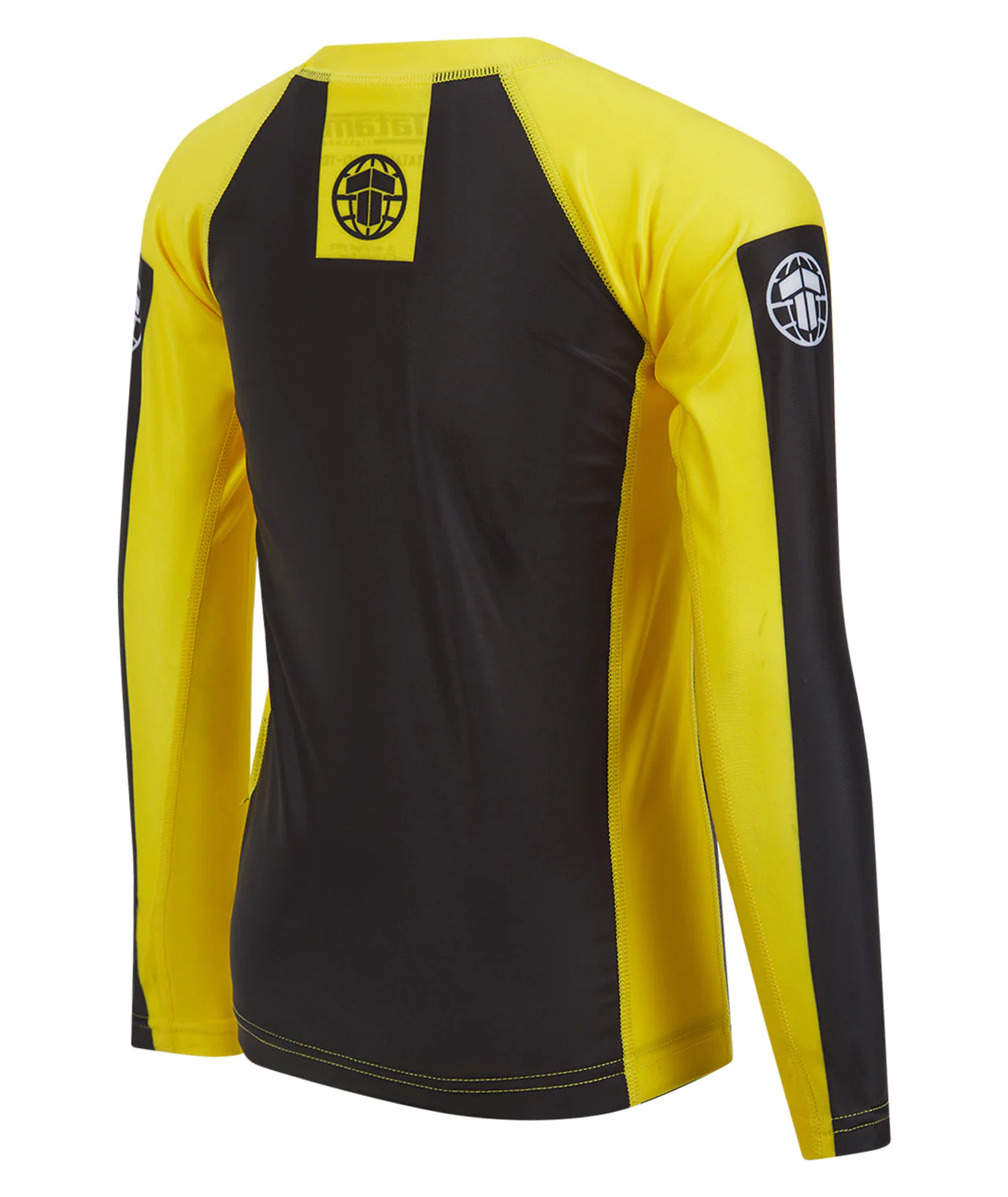 Kids IBJJF Ranked Long Sleeve Rash Guard - Yellow - Image 4