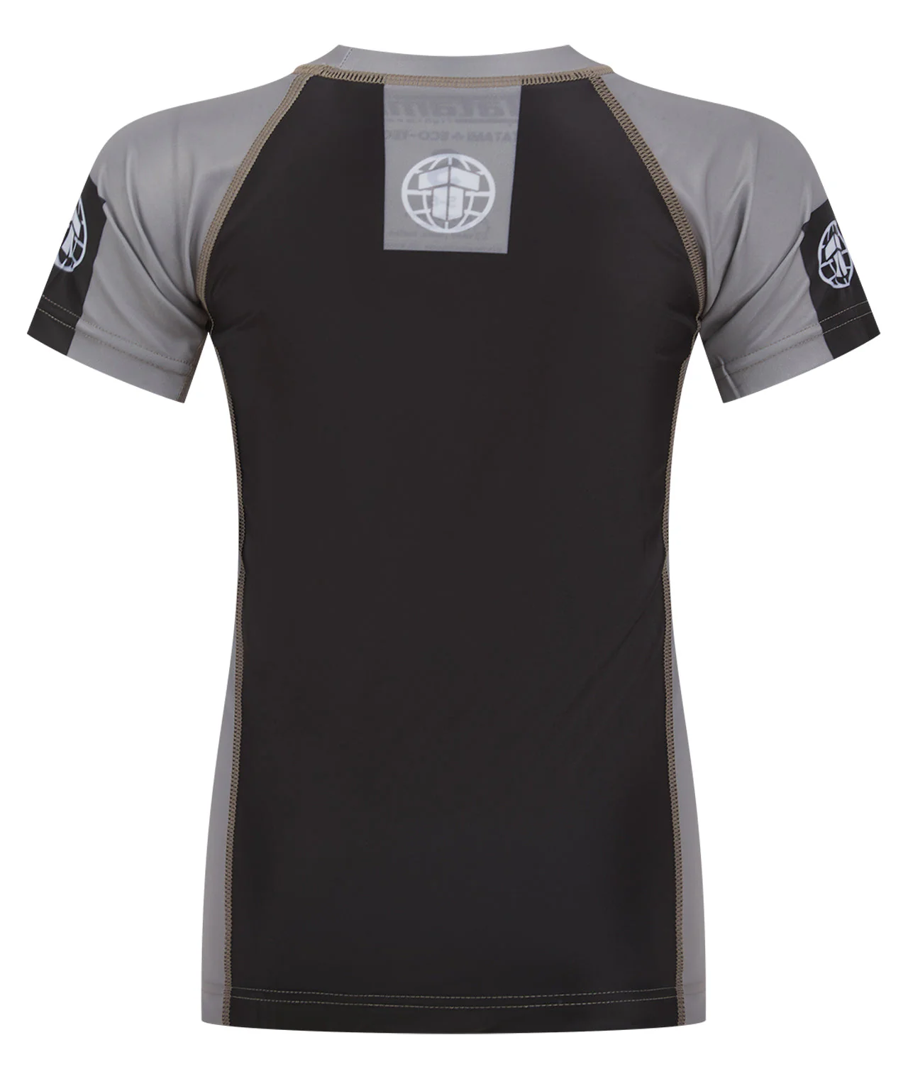 Kids IBJJF Ranked Short Sleeve Rash Guard - Grey - Image 3