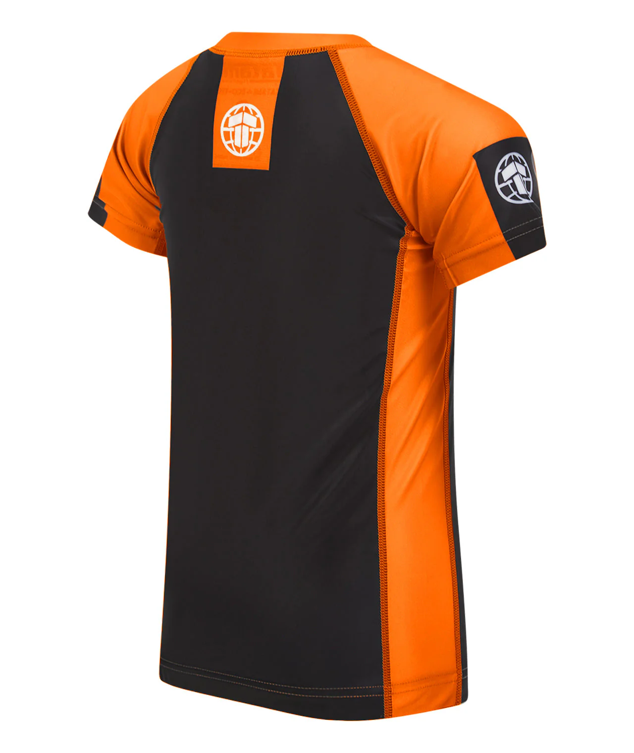 Kids IBJJF Ranked Short Sleeve Rash Guard - Orange - Image 4