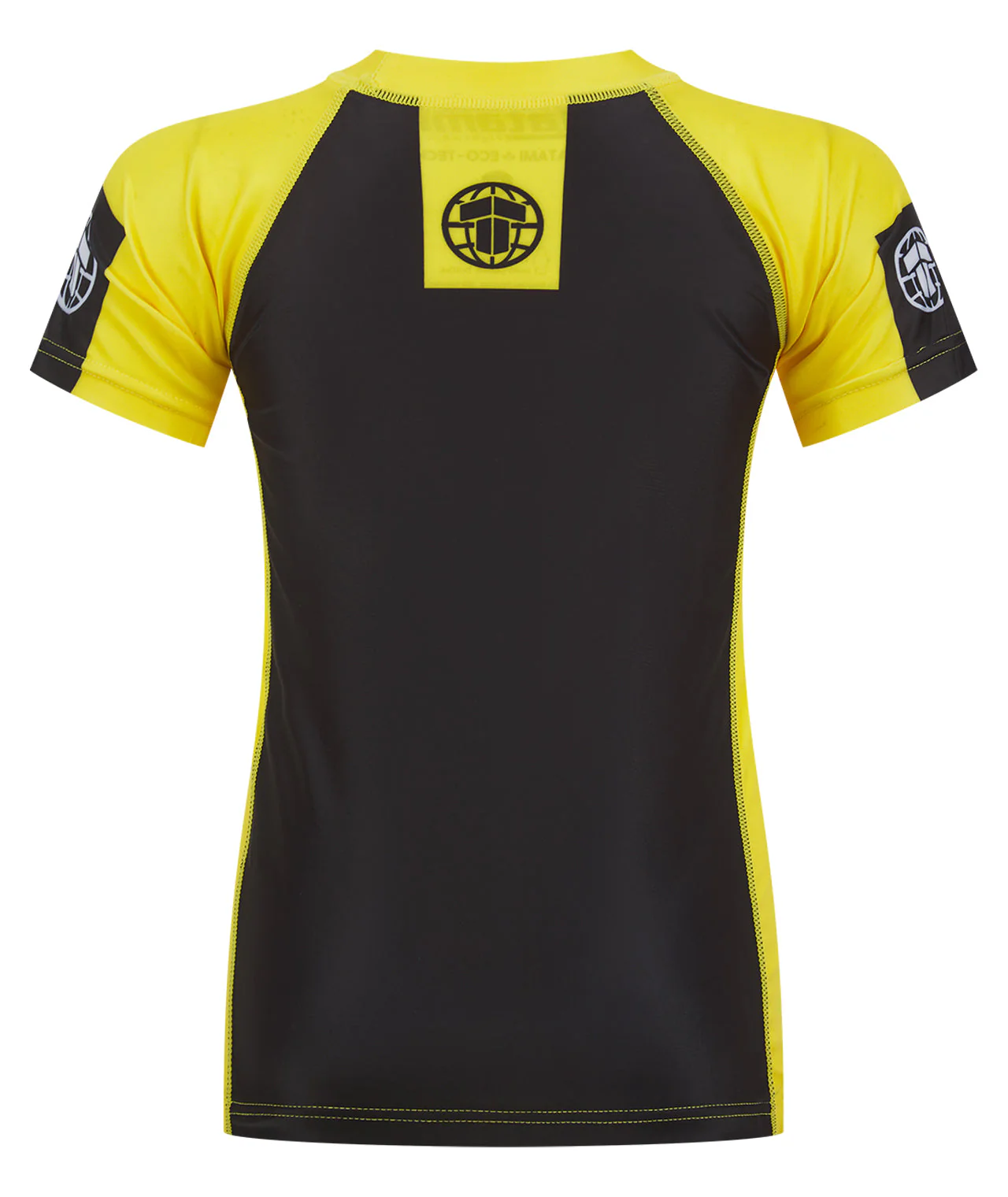Kids IBJJF Ranked Short Sleeve Rash Guard - Yellow - Image 3