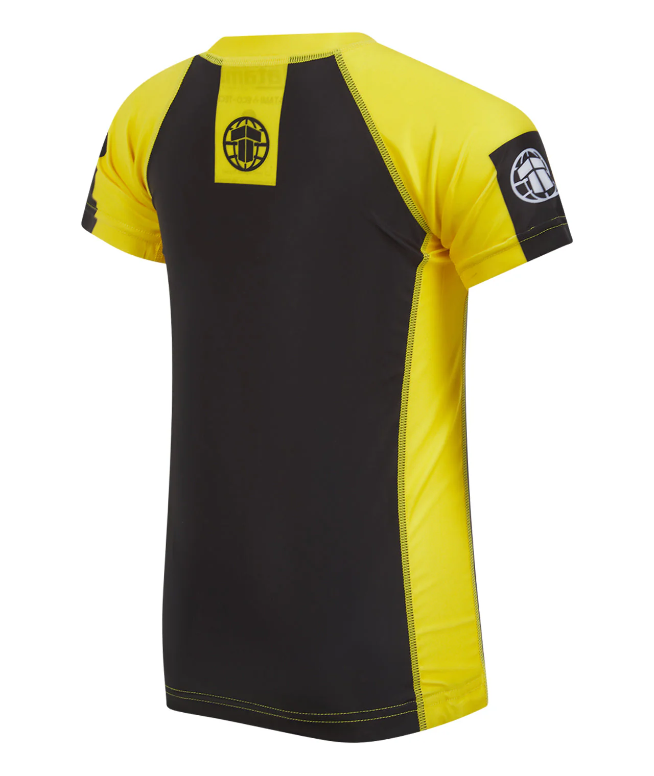 Kids IBJJF Ranked Short Sleeve Rash Guard - Yellow - Image 4