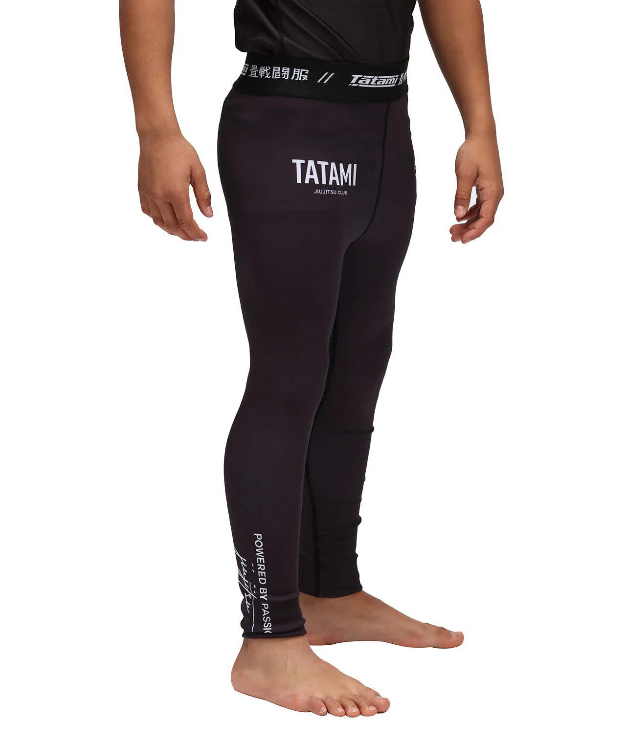 Kids JJ Club Grappling Spats - Black - Image 4