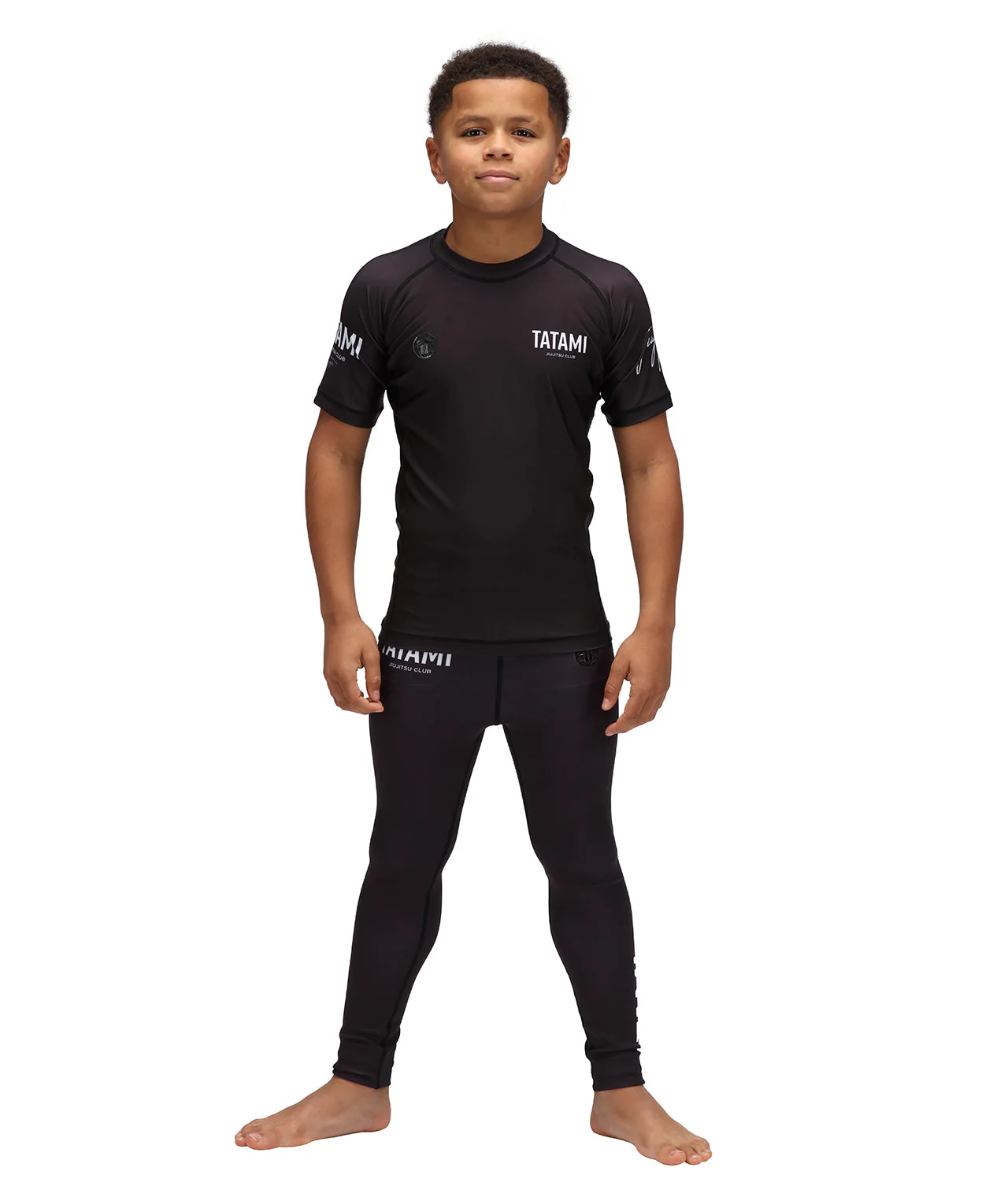 Kids JJ Club Grappling Spats - Black - Image 5