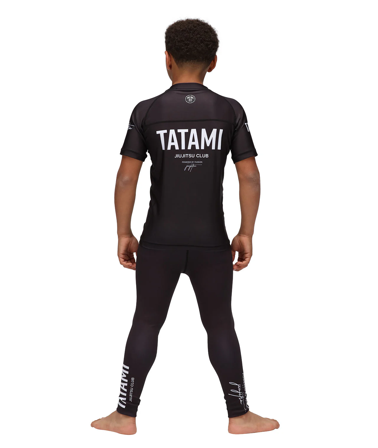 Kids JJ Club Grappling Spats - Black - Image 6