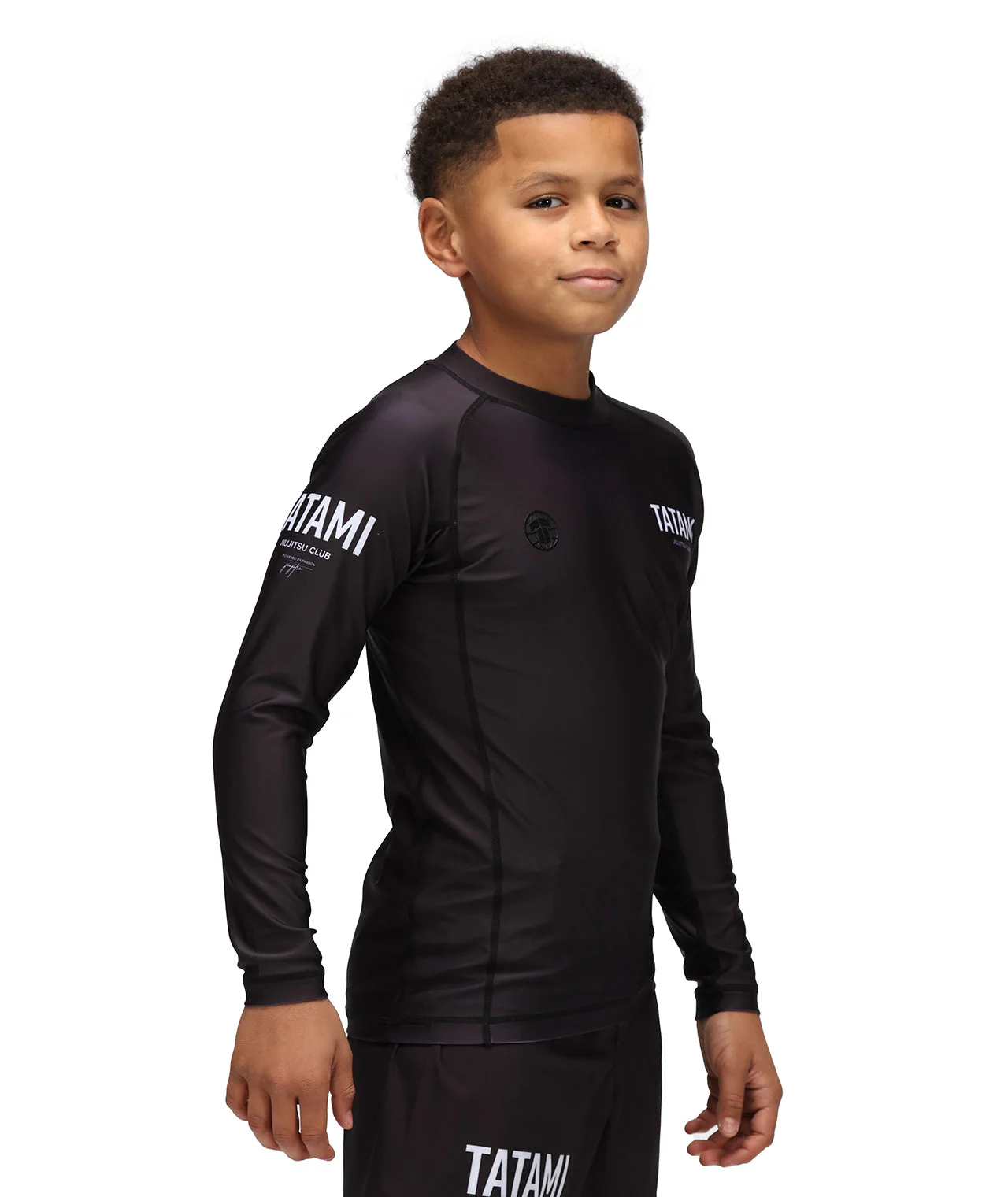 Kids JJ Club Long Sleeve Rash Guard - Black - Image 3