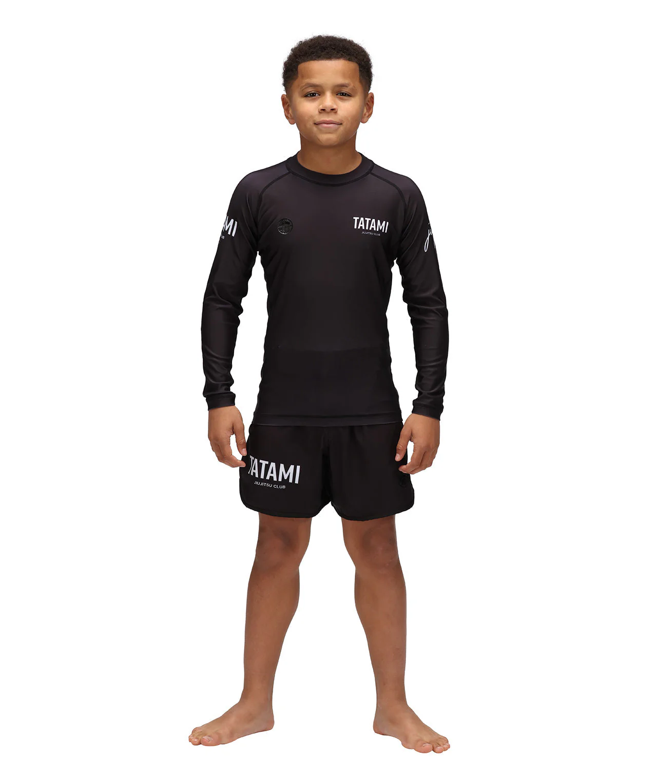 Kids JJ Club Long Sleeve Rash Guard - Black - Image 5
