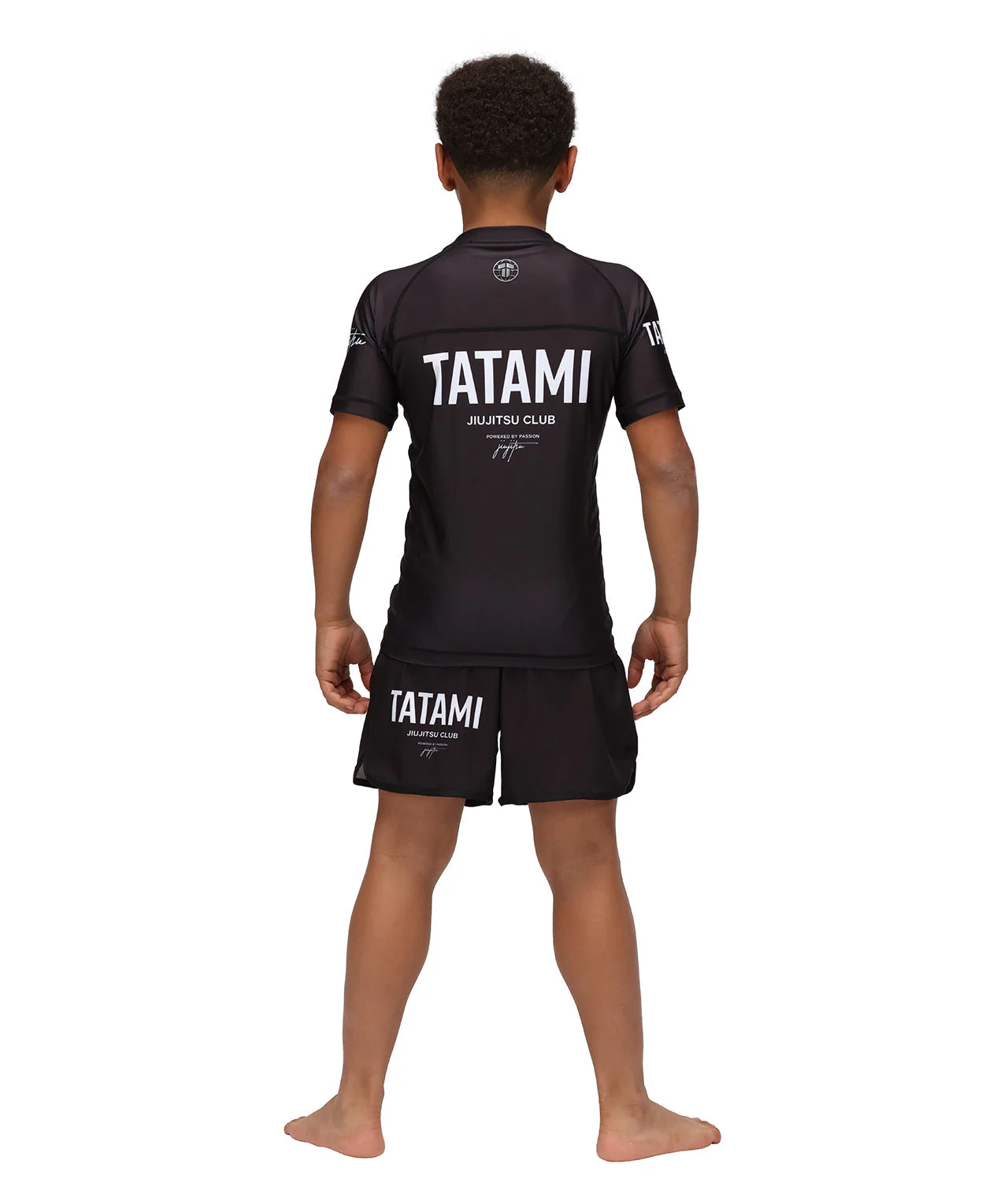 Kids JJ Club Short Sleeve Rash Guard - Black - Image 6