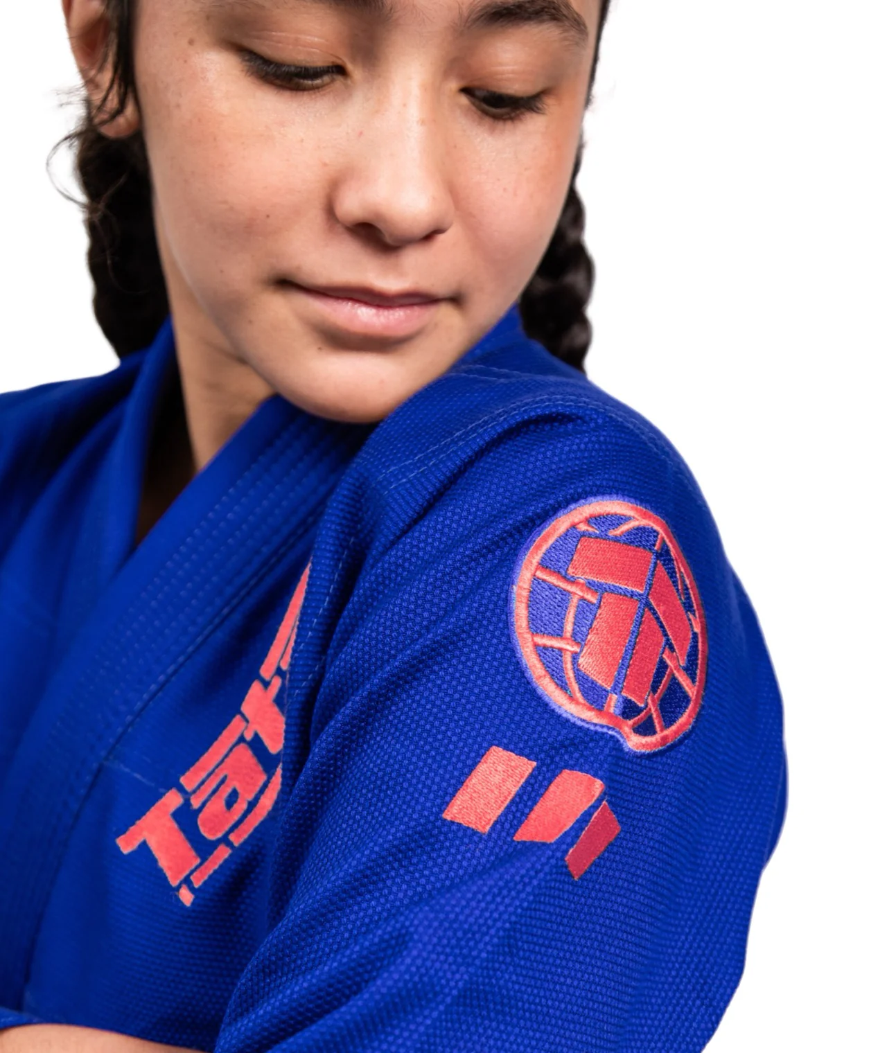 Kids Pro Series Gi - Blue & Wild Rose - Image 3