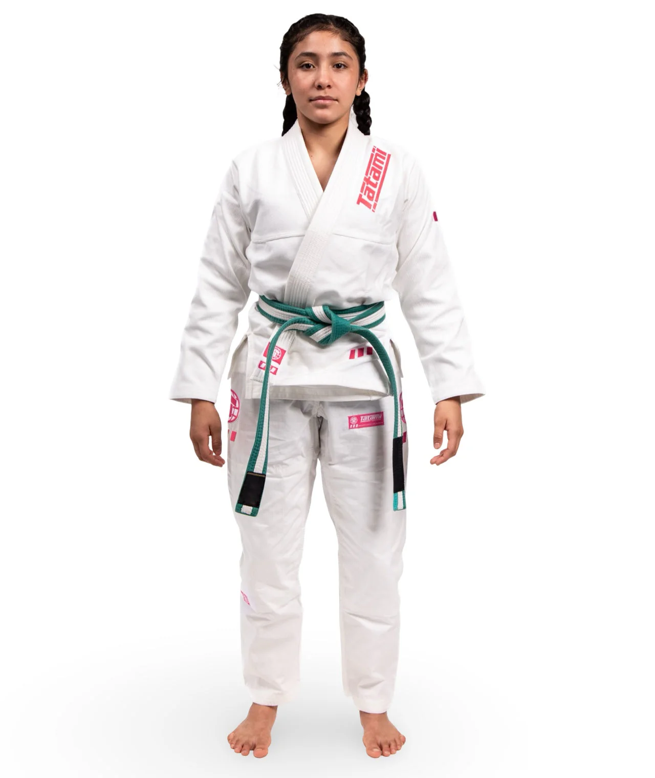 Kids Pro Series Gi - White & Wild Rose - Image 2