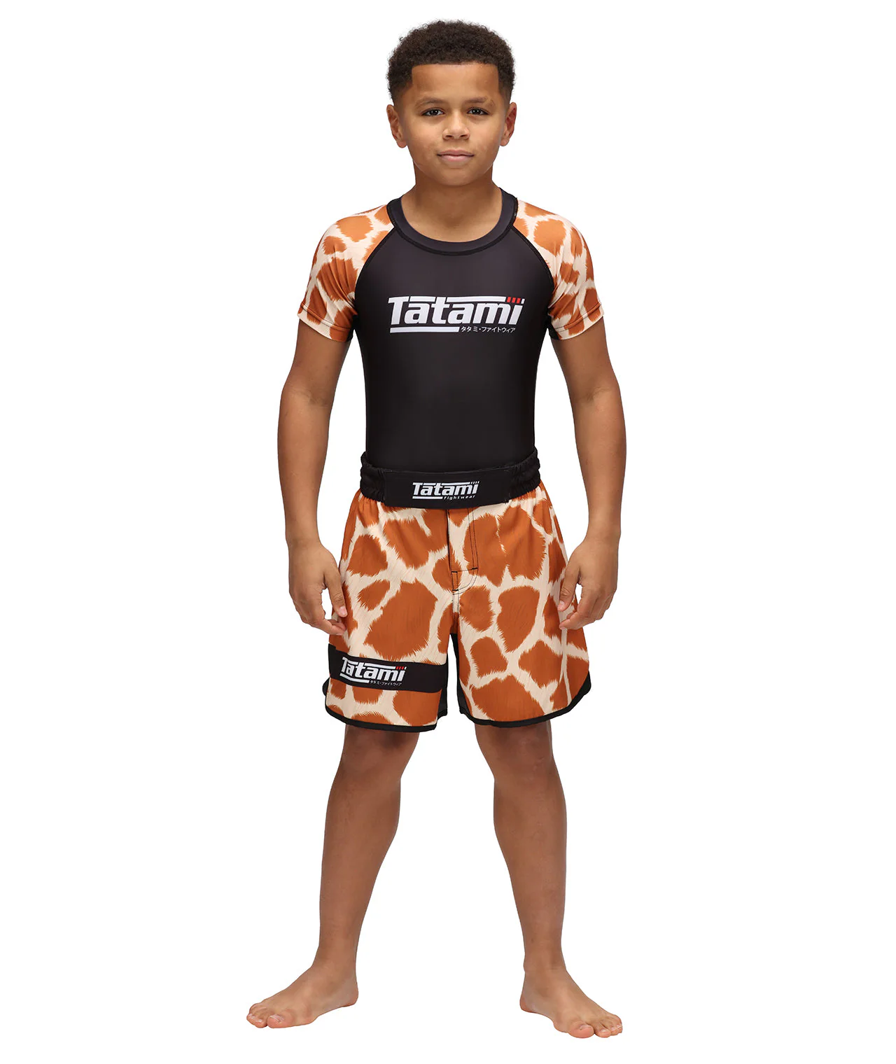Kids Recharge Grappling Shorts - Giraffe - Image 6