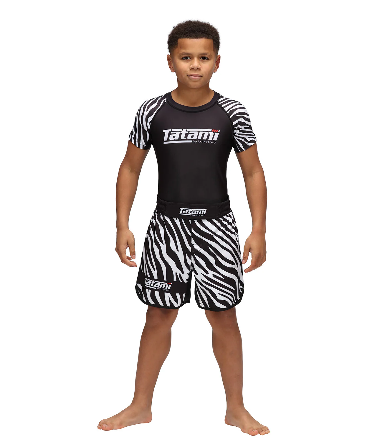 Kids Recharge Grappling Shorts - Zebra - Image 6