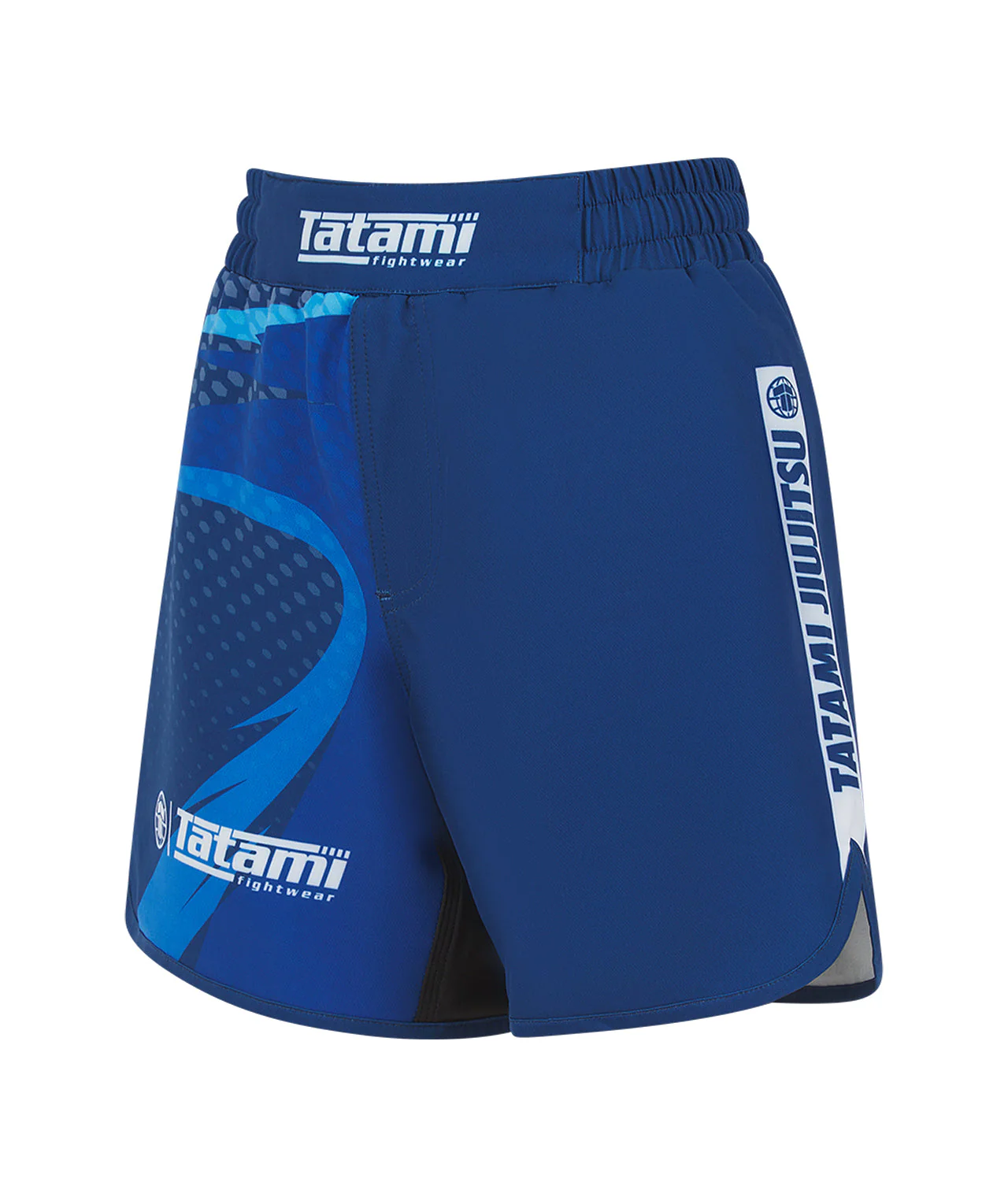 Ladies Abstract High Cut Shorts - Blue - Image 3